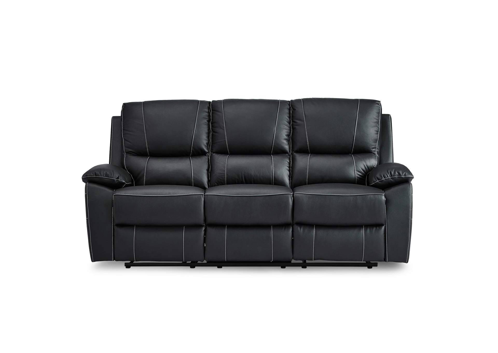 Black Double Reclining Sofa,Homelegance