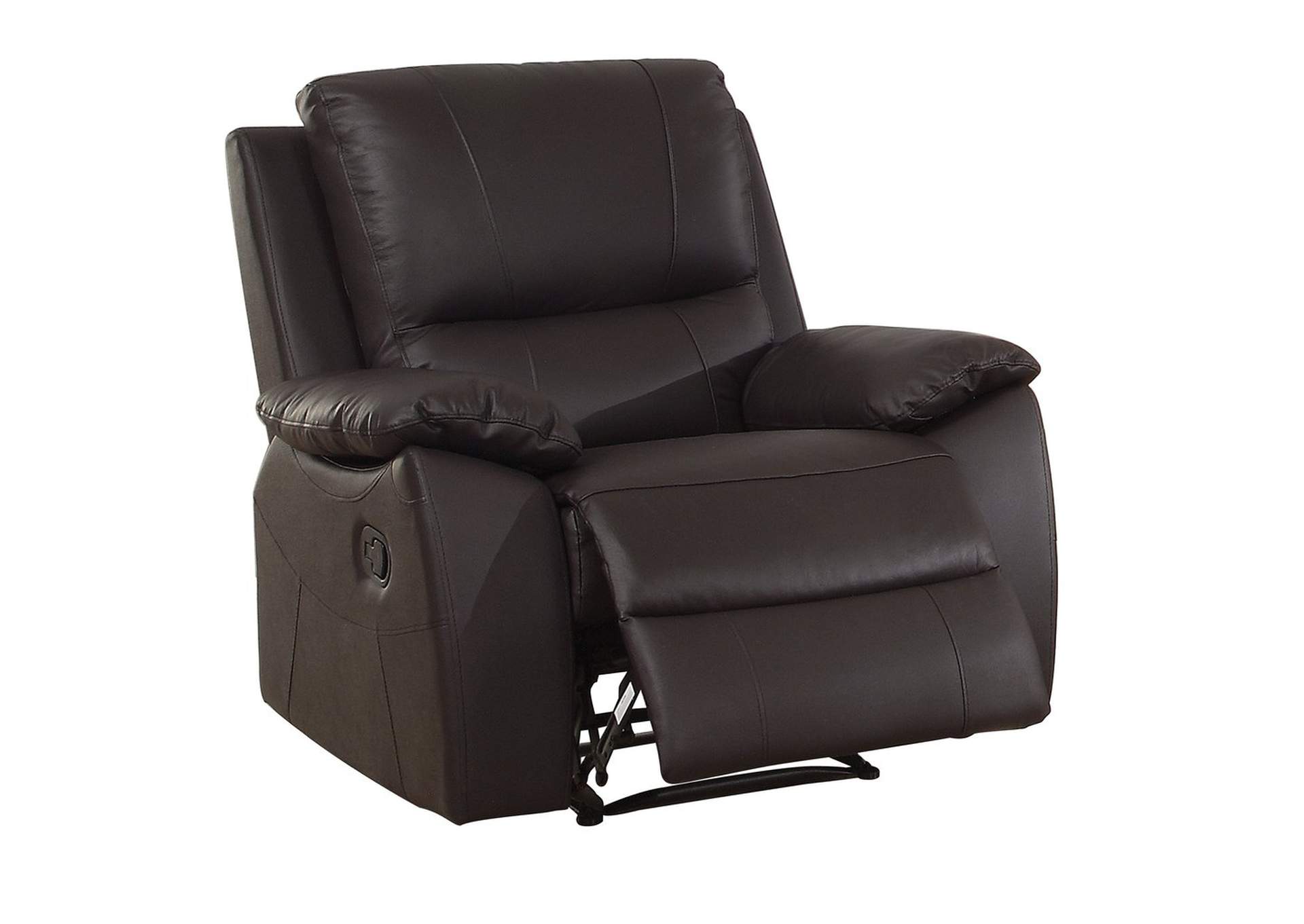 Brown Reclining Chair Top Grain Leather Match Pv,Homelegance