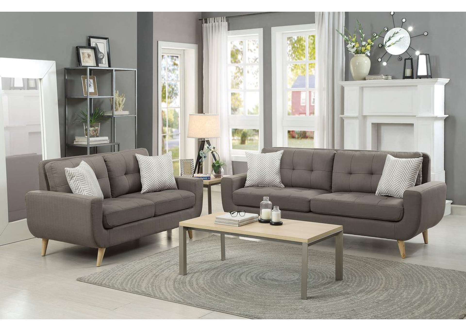 Gray Sofa,,Homelegance