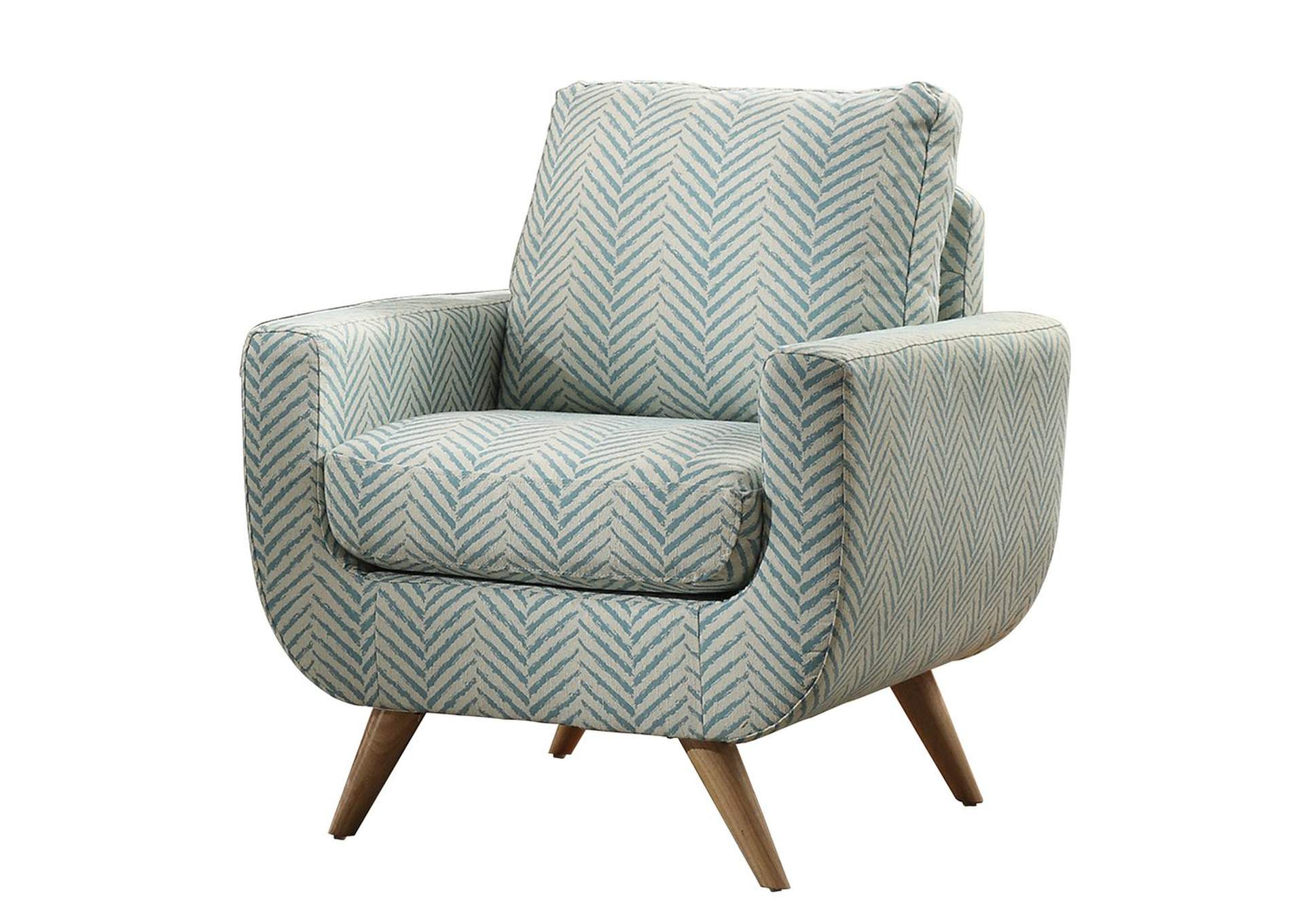 Accent Chair, Teal,Homelegance