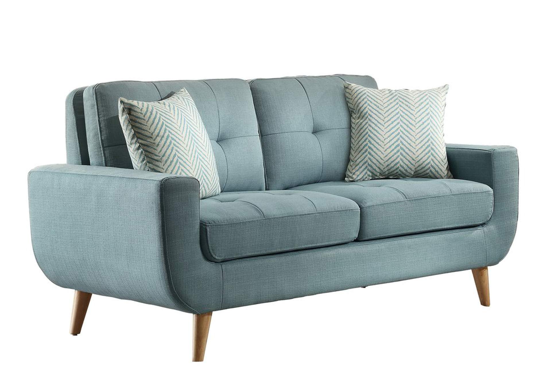 Love Seat, Teal,Homelegance