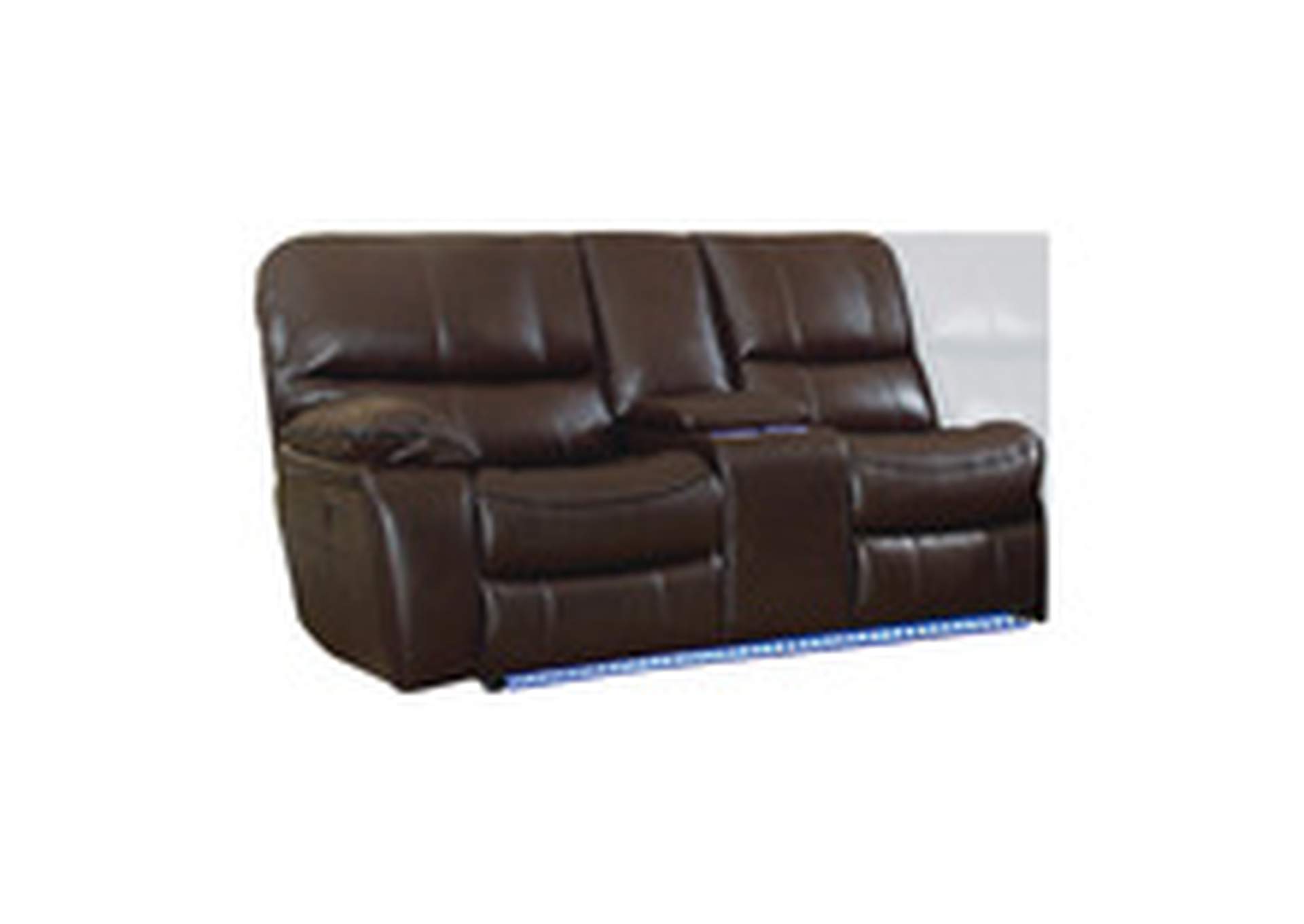 Pecos Power Left Side Reclining Love Seat With Center Console, Led And Usb Port,Homelegance