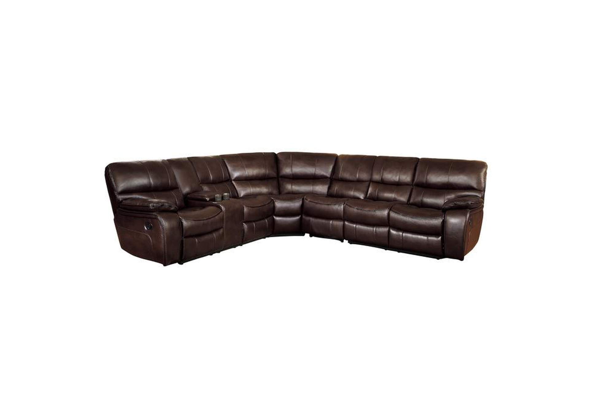 Pecos 4-Piece Modular Reclining Sectional With Left Console,Homelegance