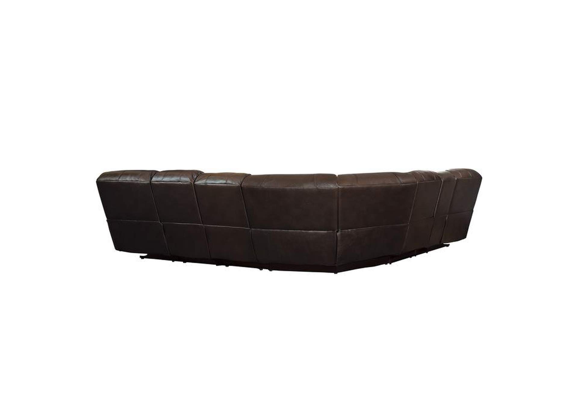 Pecos 4-Piece Modular Power Reclining Sectional With Left Console, Led And Usb Ports,Homelegance