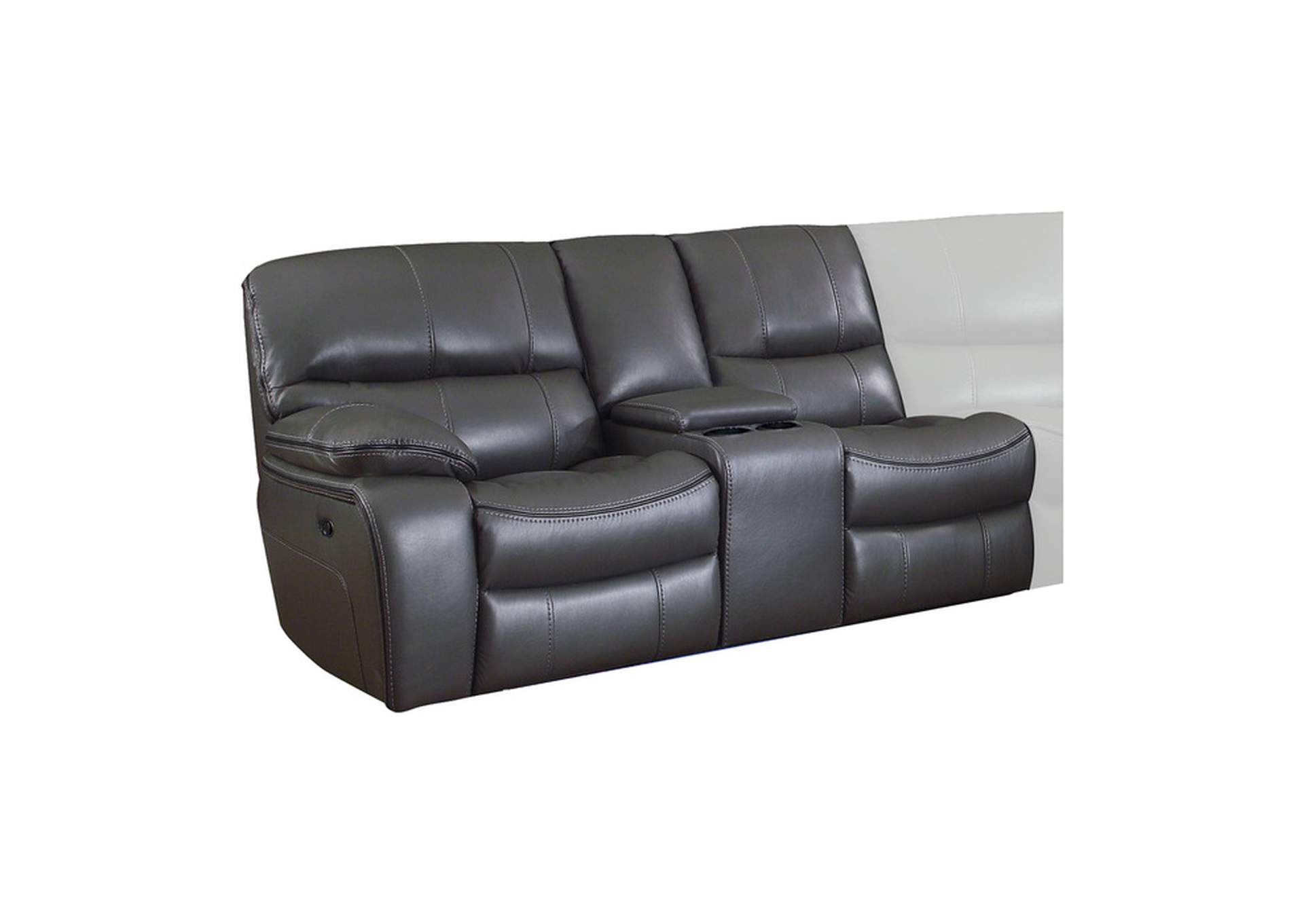 Pecos Left Side Reclining Love Seat With Center Console,Homelegance
