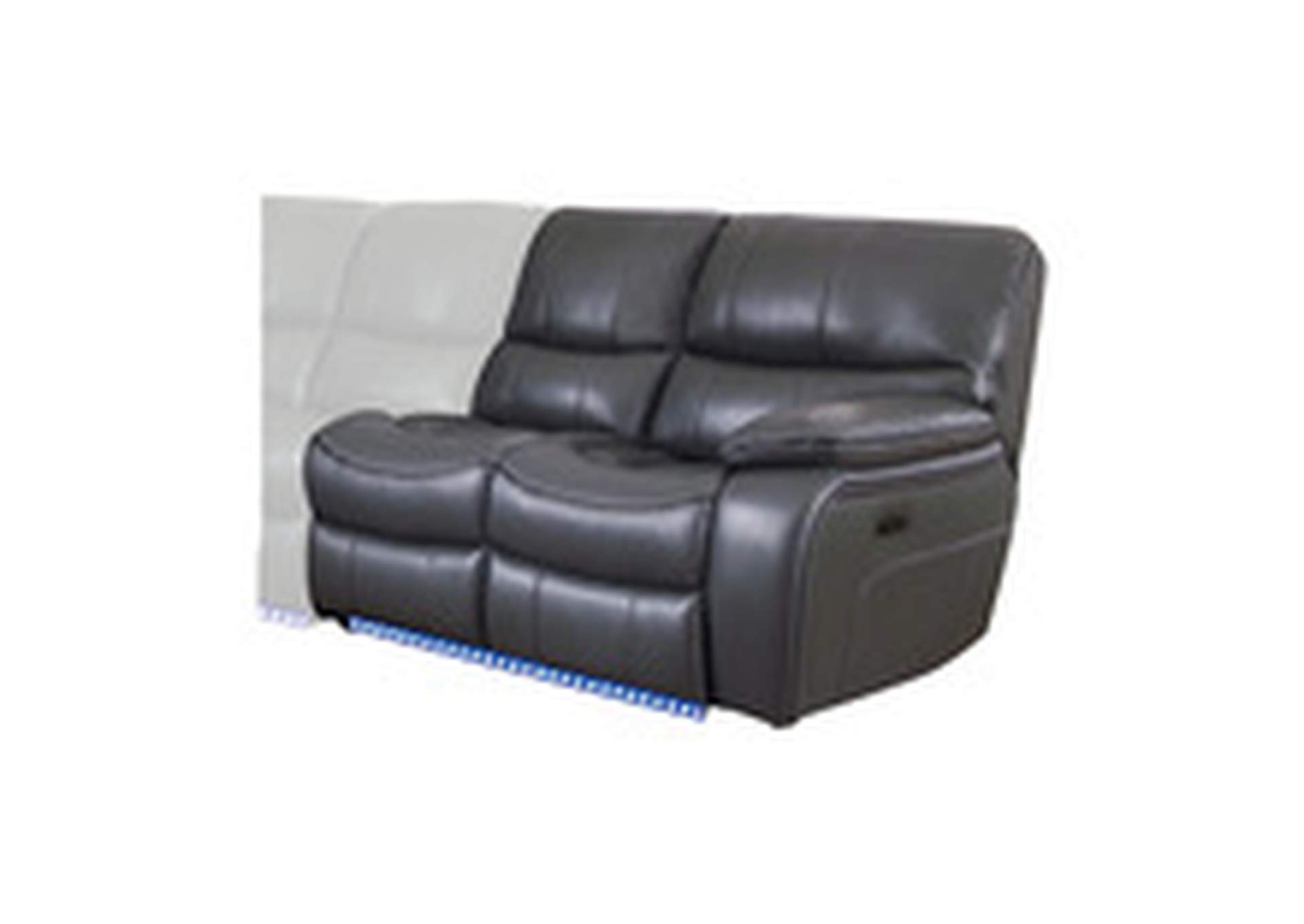 Pecos Power Right Side Reclining Love Seat With Led And Usb Port,Homelegance