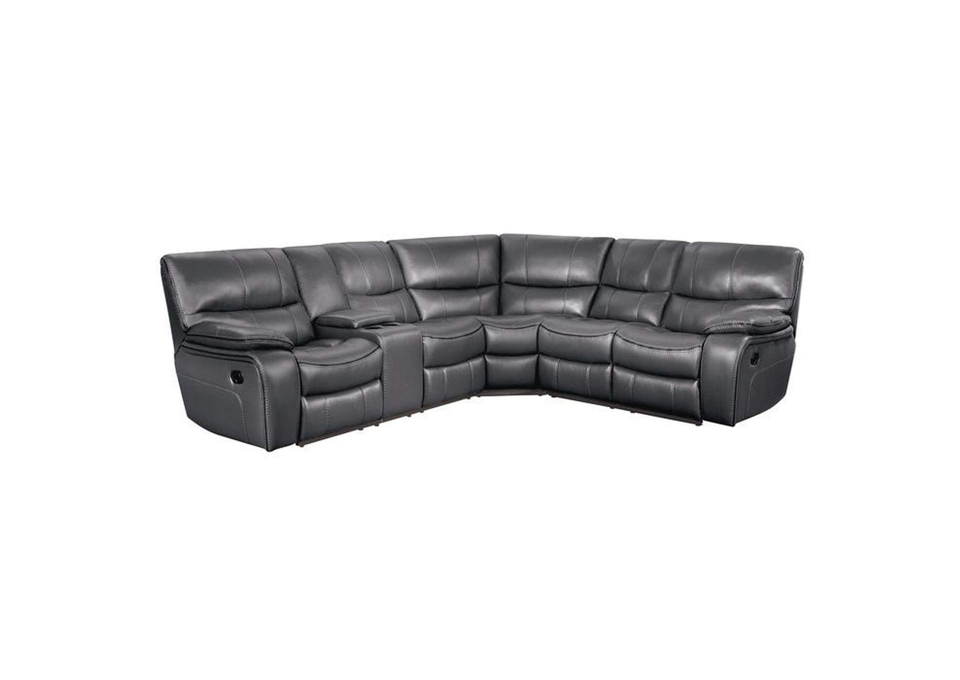 Pecos 3-Piece Reclining Sectional With Left Console,Homelegance