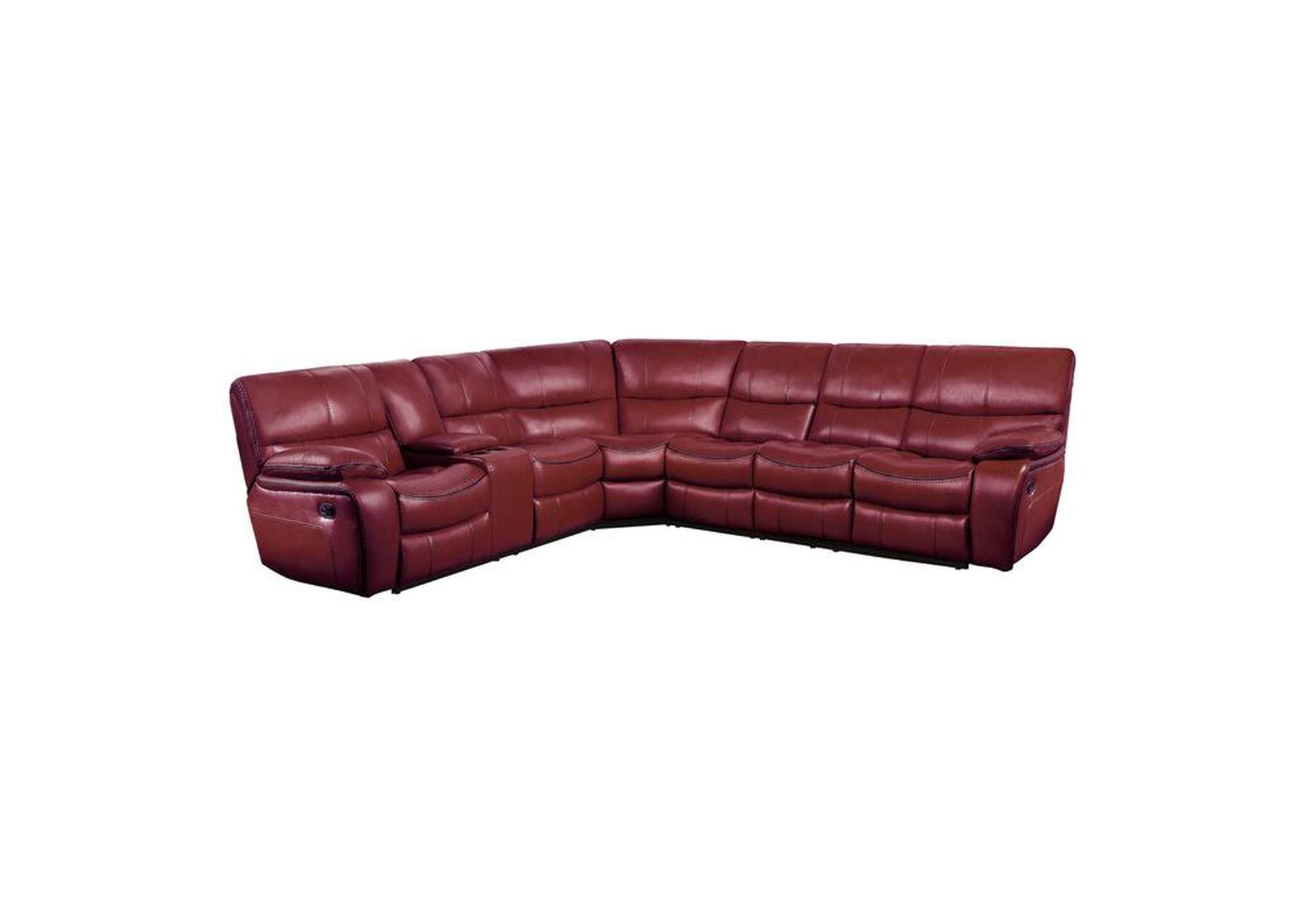 Pecos 4-Piece Modular Reclining Sectional With Left Console,Homelegance