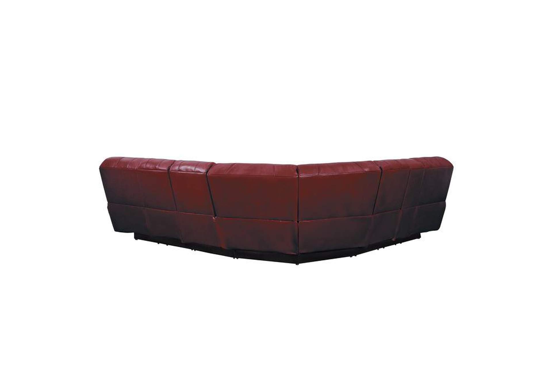 Pecos 4-Piece Modular Power Reclining Sectional With Left Console, Led And Usb Ports,Homelegance