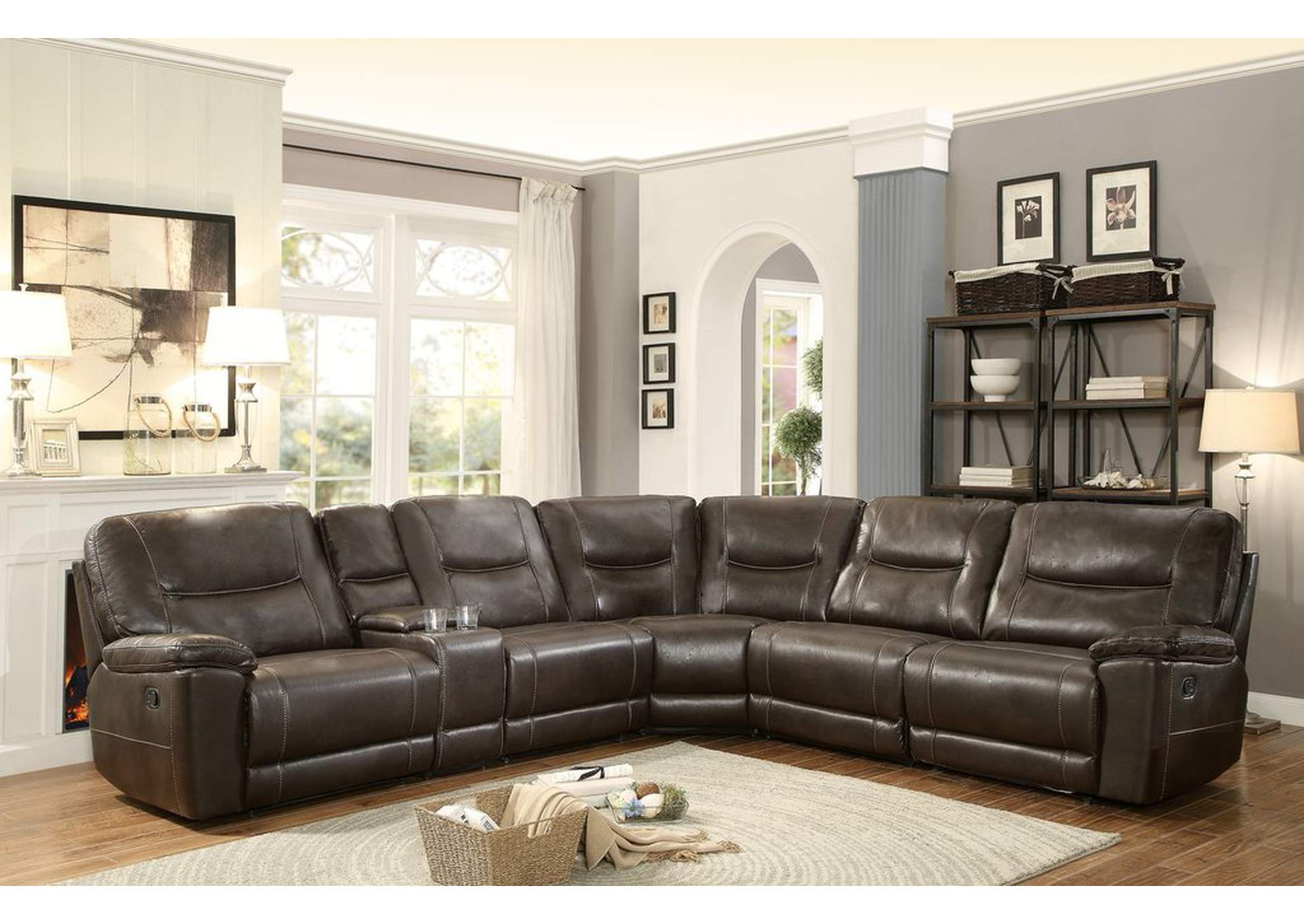 (6/6)Sectional Corner Seat,Homelegance