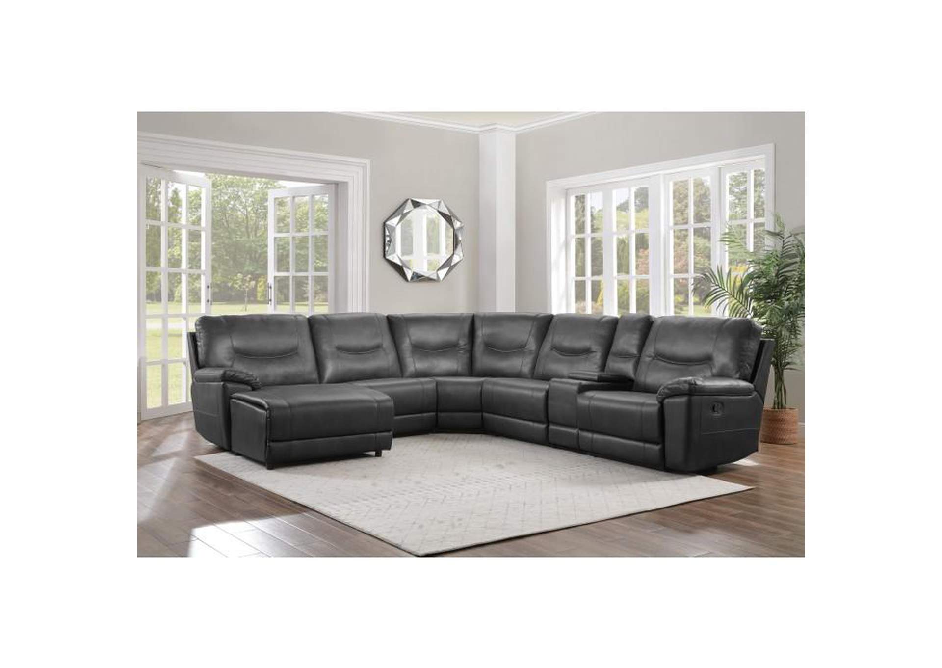 Columbus 6-Piece Modular Reclining Sectional With Left Chaise,Homelegance