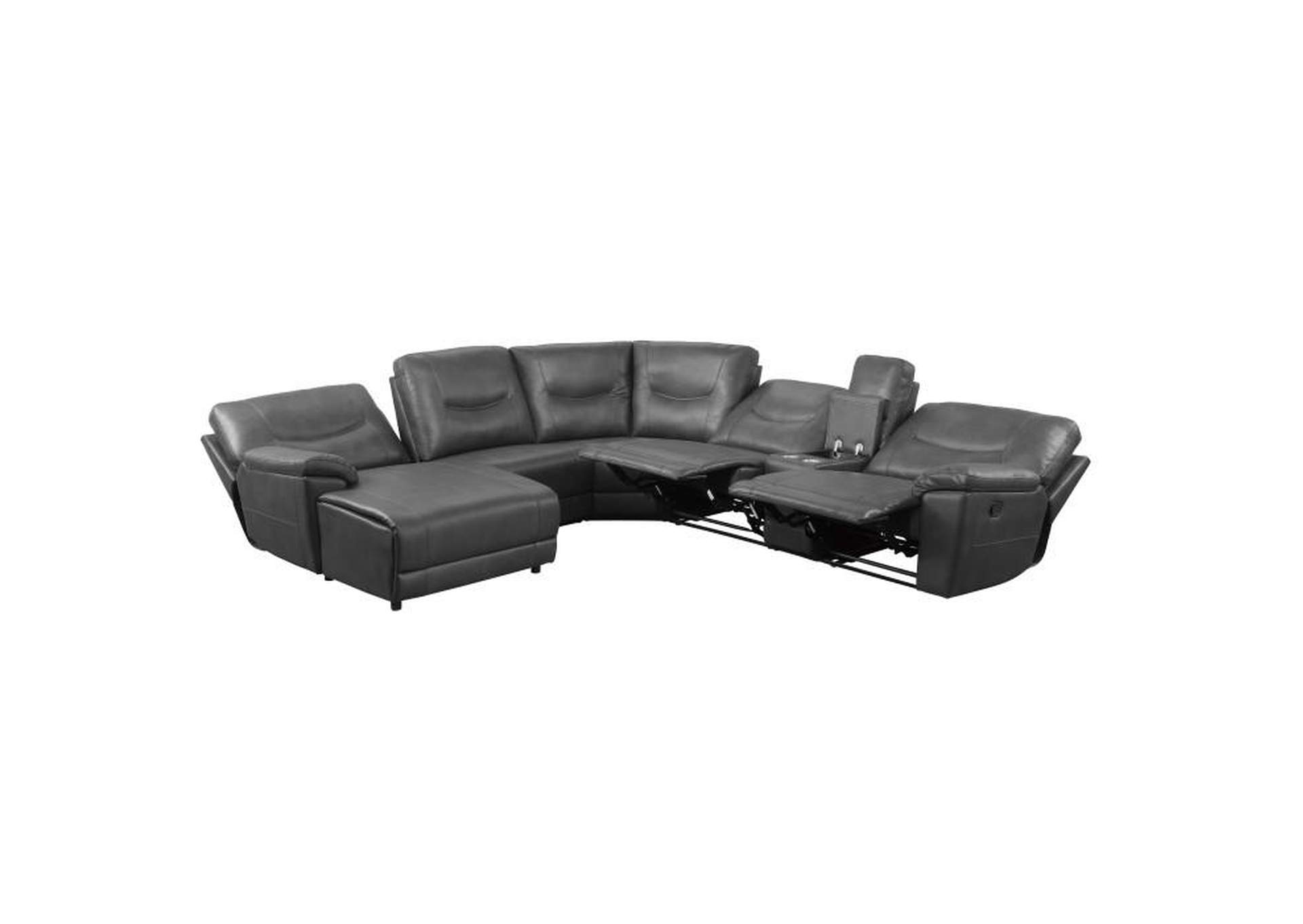 Columbus 6-Piece Modular Reclining Sectional With Left Chaise,Homelegance