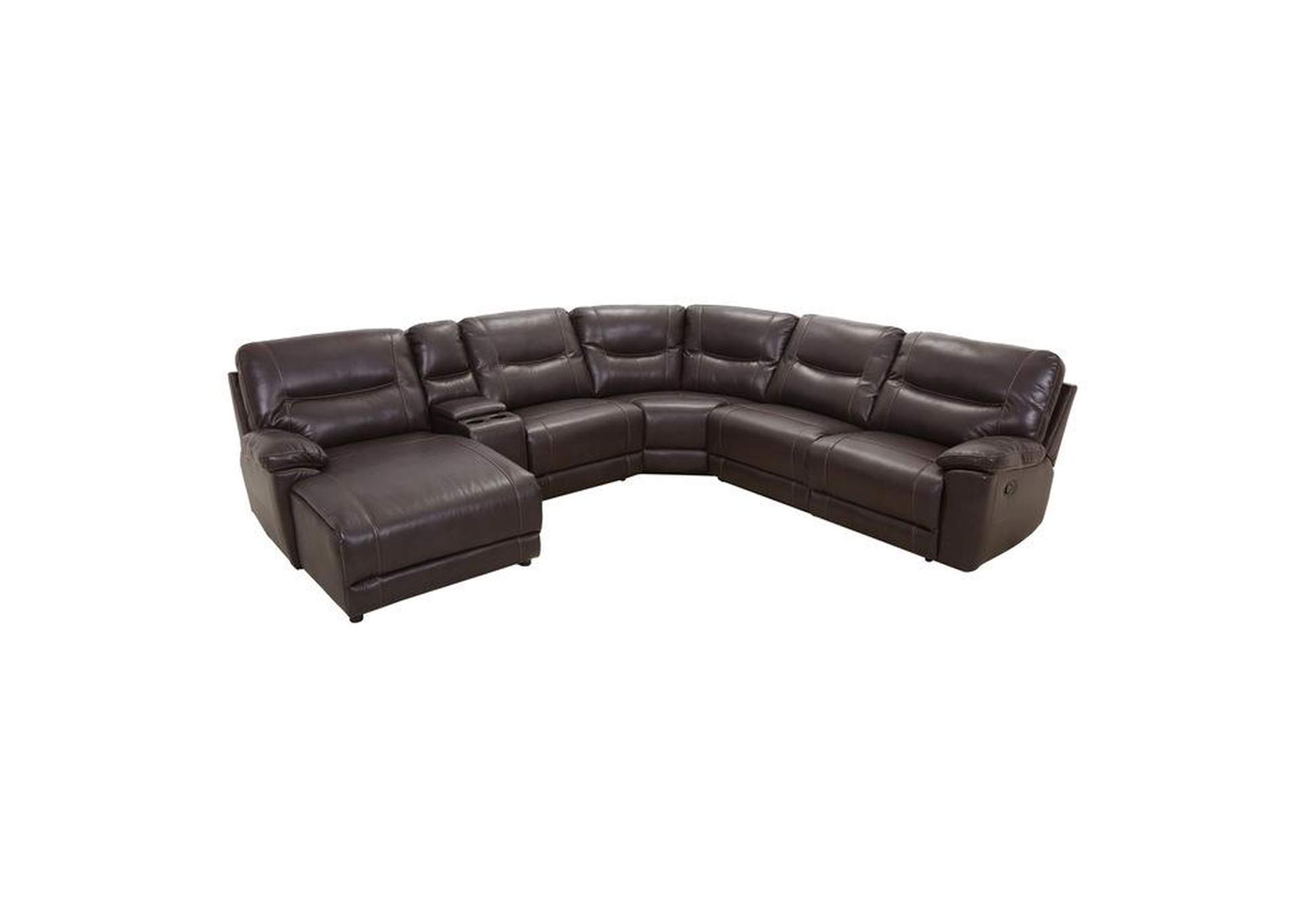 Columbus 6-Piece Modular Reclining Sectional With Left Chaise,Homelegance