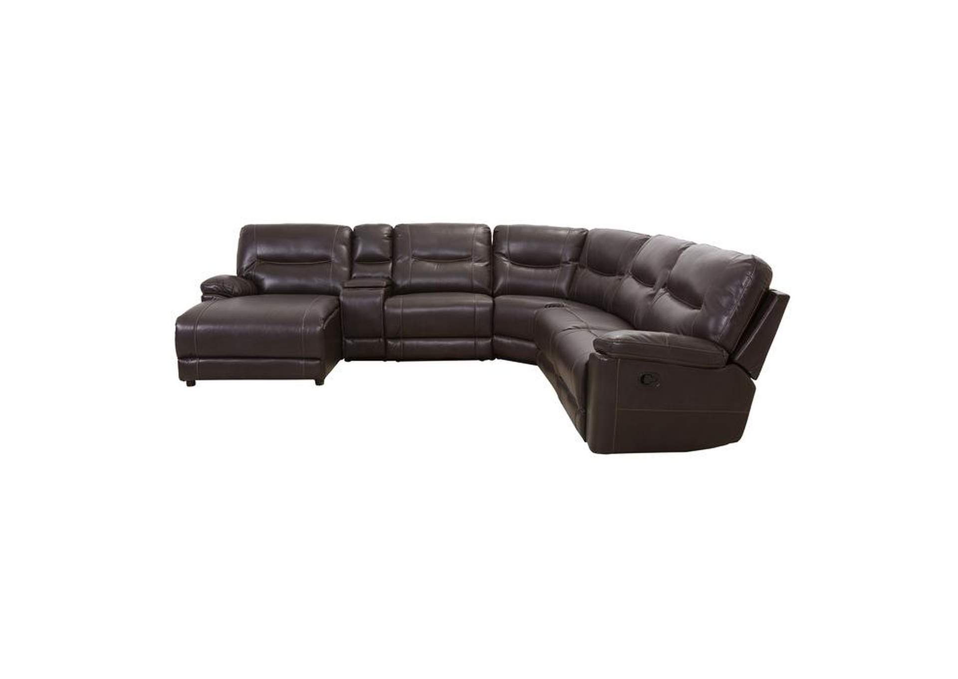 Columbus 6-Piece Modular Reclining Sectional With Left Chaise,Homelegance
