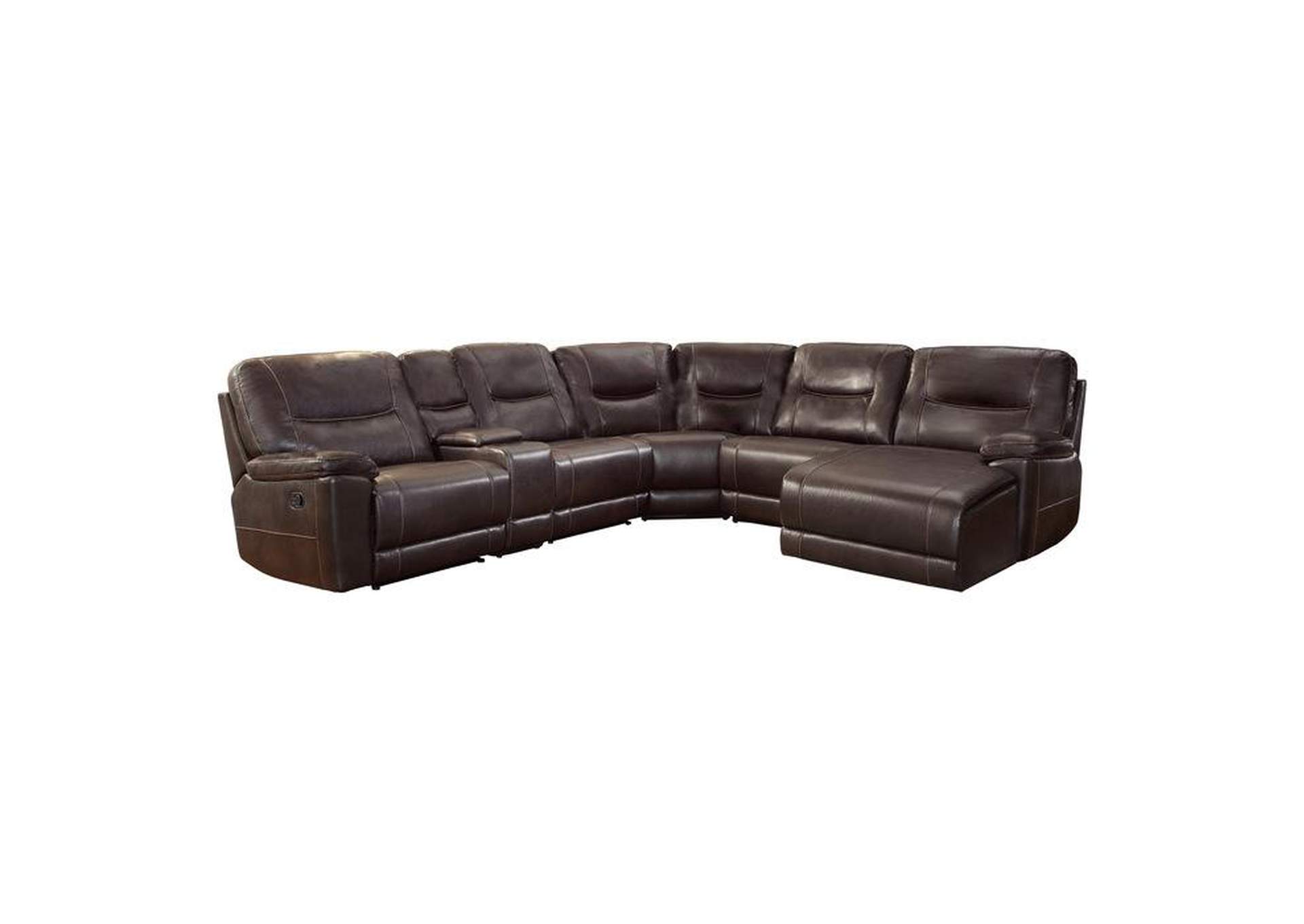 Columbus 6-Piece Modular Reclining Sectional With Right Chaise,Homelegance