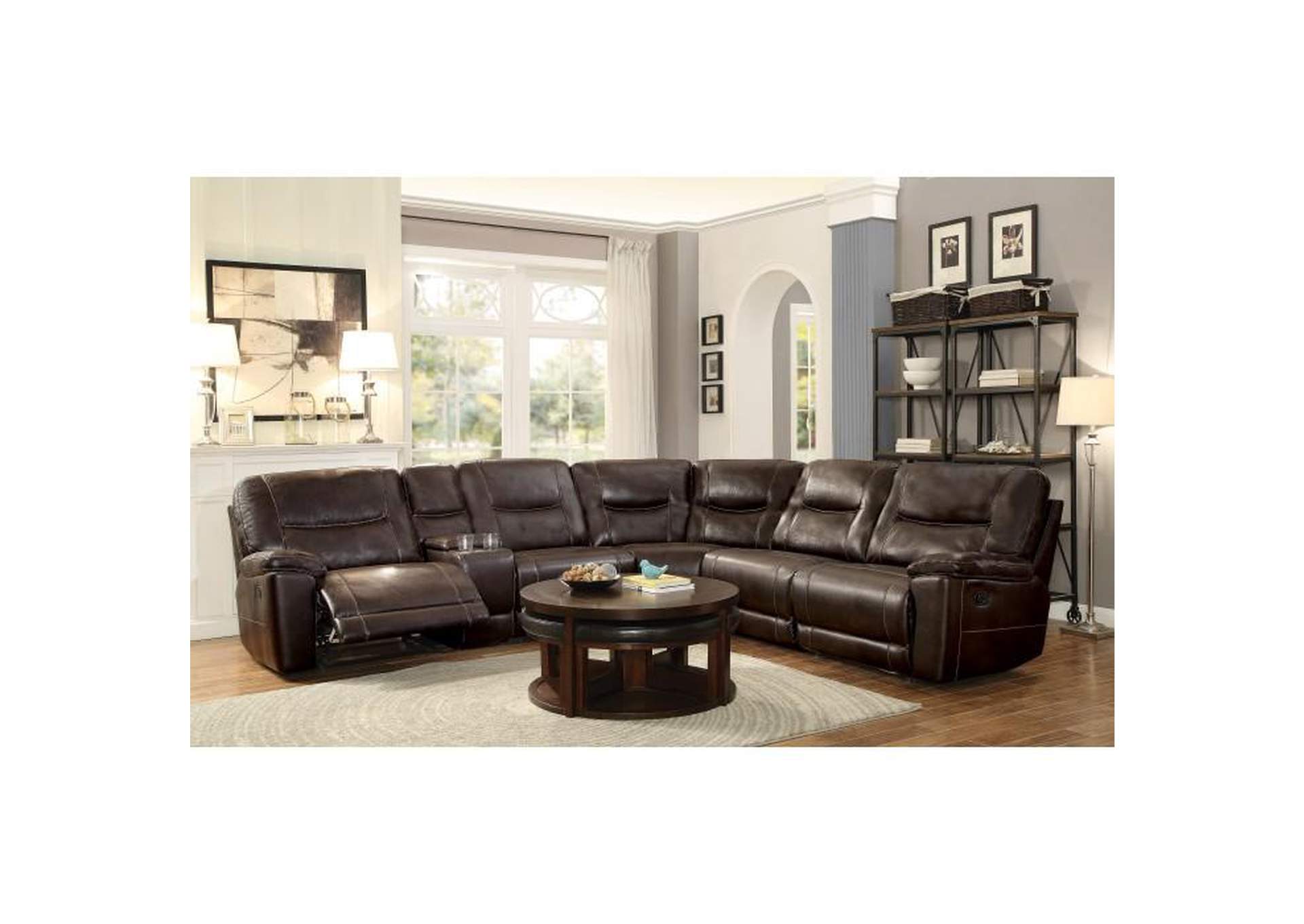 Columbus 6-Piece Modular Reclining Sectional,Homelegance