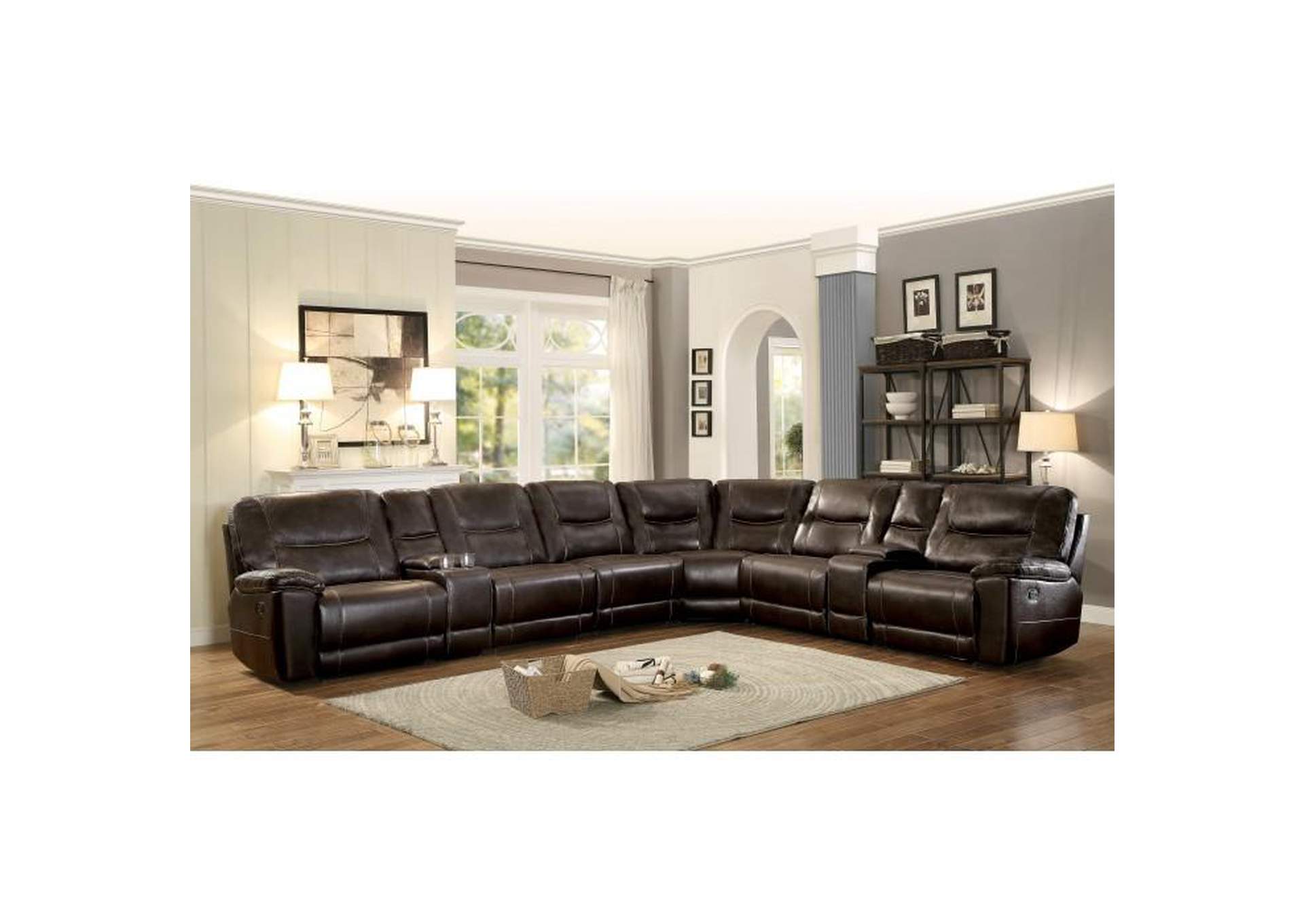 Columbus 8-Piece Modular Reclining Sectional,Homelegance