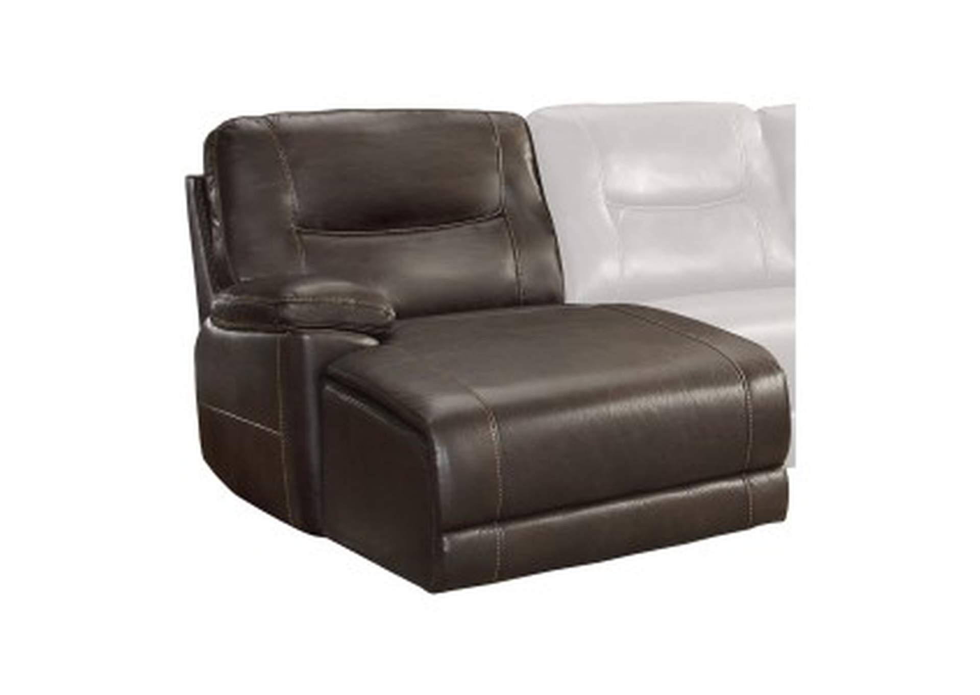 Columbus Left Side Chaise, Push Back Recliner,Homelegance