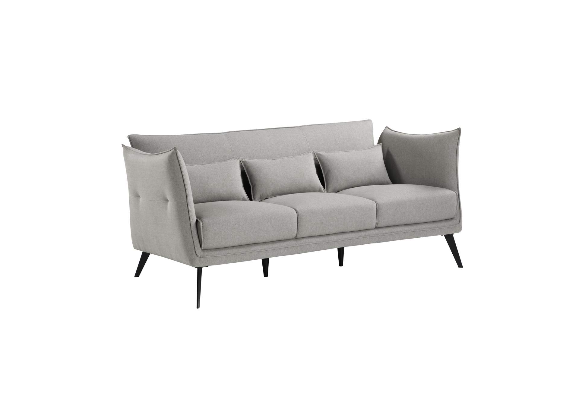 Light Gray Studio Sofa,Homelegance