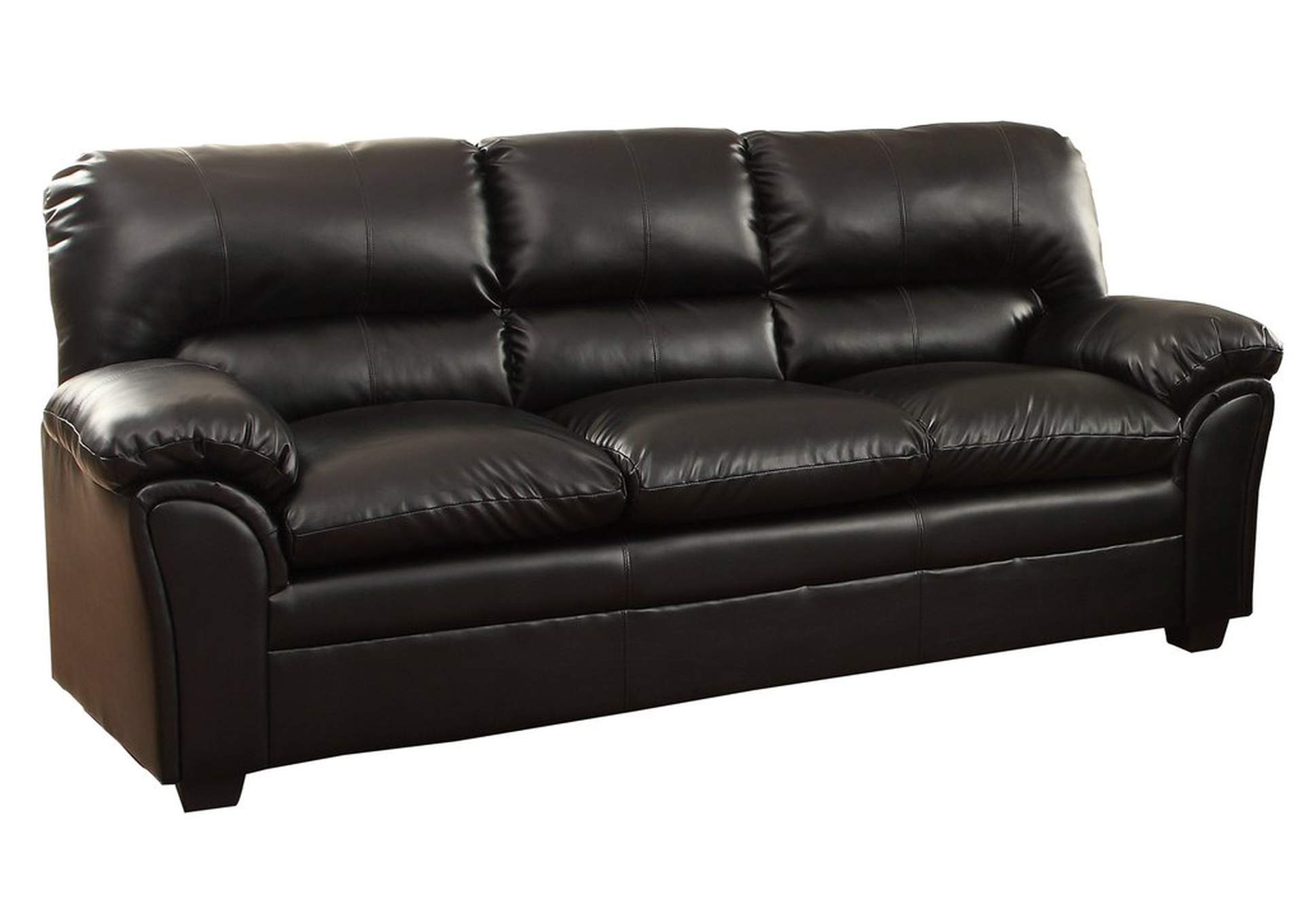 Sofa,Blk Bonded Lthr Match,Homelegance