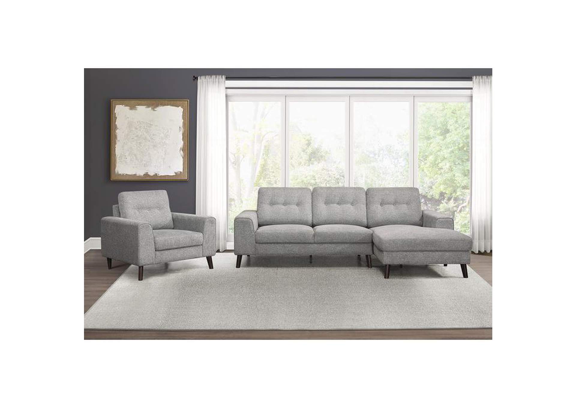 Alexia 2-Piece Sectional With Right Chaise,Homelegance