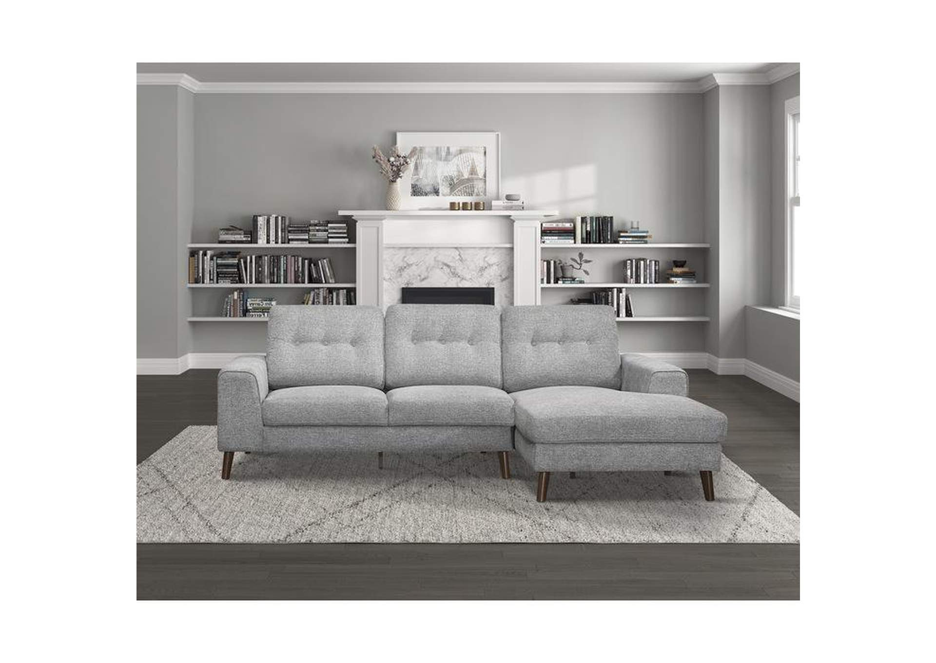 Alexia 2-Piece Sectional With Right Chaise,Homelegance