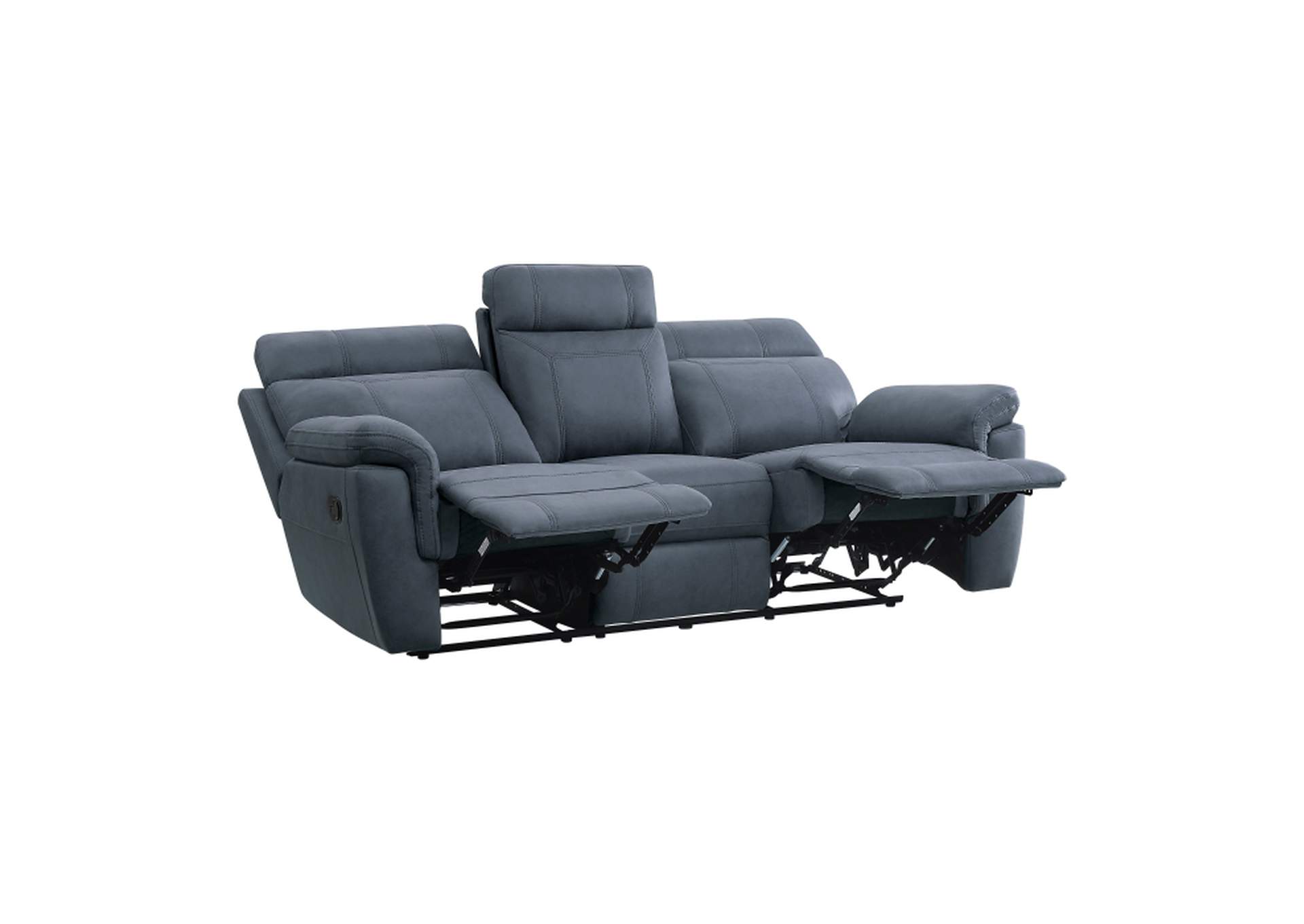 Clifton Double Reclining Sofa with Center Drop-Down Cup Holders,Homelegance