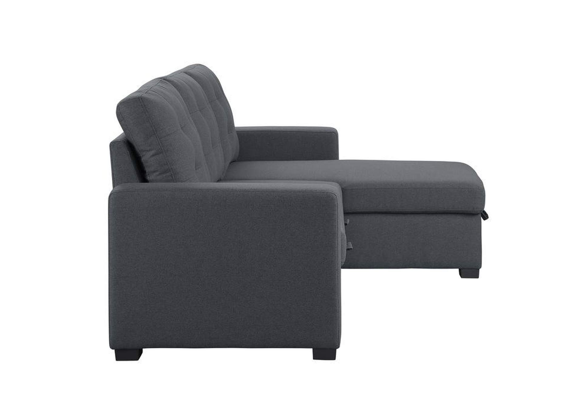 Cornish 2-Piece Reversible Sectional With Pull-Out Bed And Hidden Storage,Homelegance