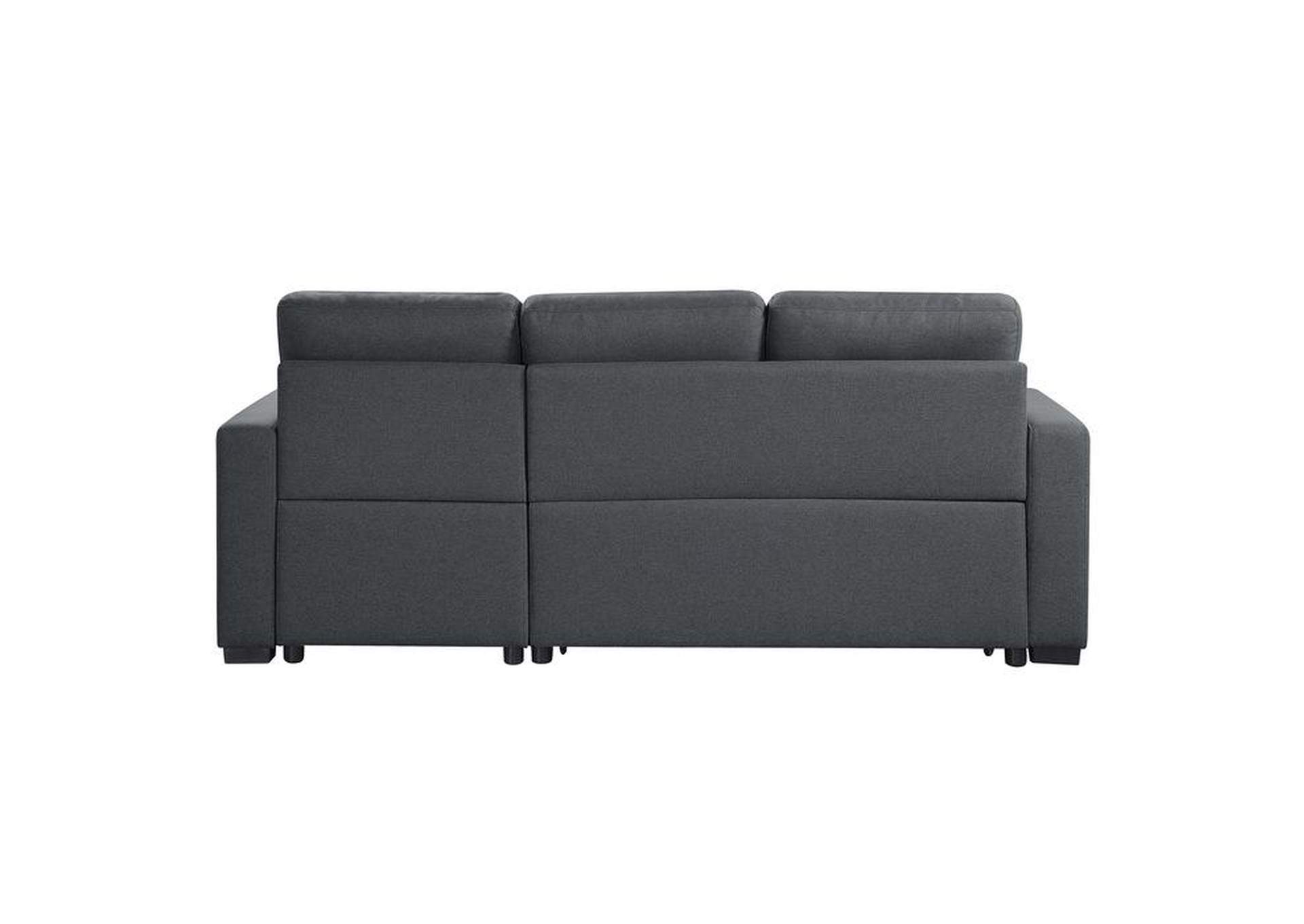 Cornish 2-Piece Reversible Sectional With Pull-Out Bed And Hidden Storage,Homelegance