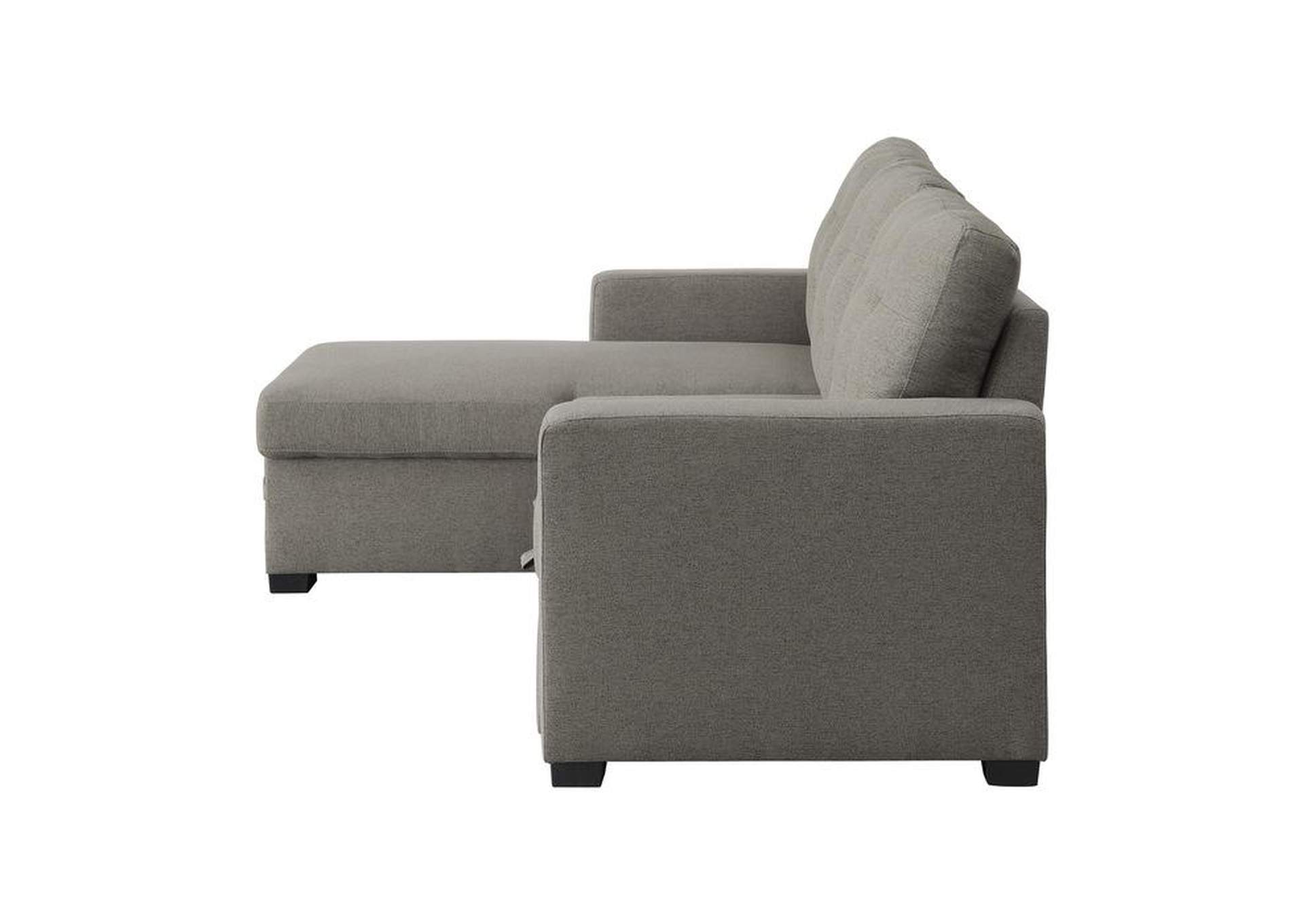 Cornish 2-Piece Reversible Sectional With Pull-Out Bed And Hidden Storage,Homelegance
