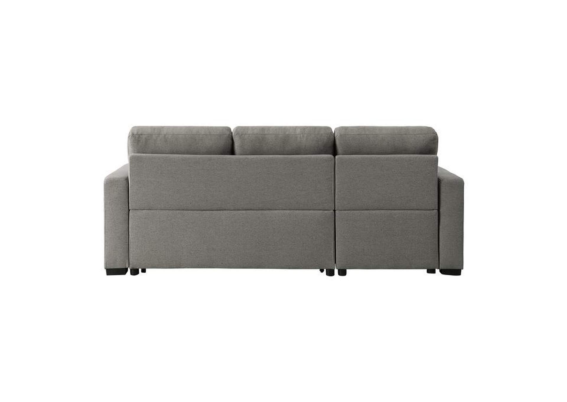 Cornish 2-Piece Reversible Sectional With Pull-Out Bed And Hidden Storage,Homelegance