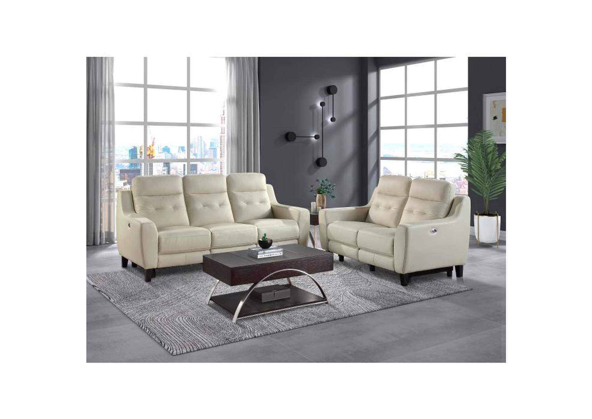 Conrad Power Double Reclining Sofa,Homelegance