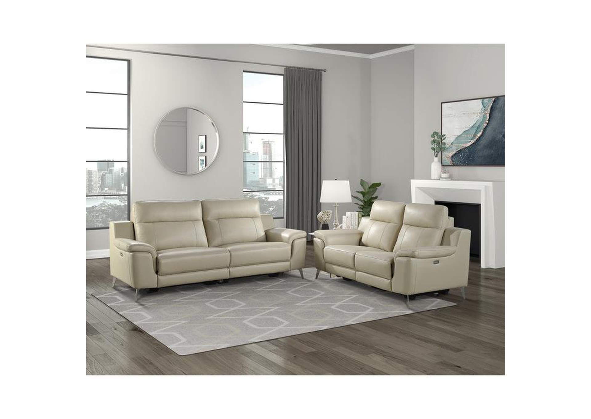 Antonio Power Double Reclining Love Seat,Homelegance