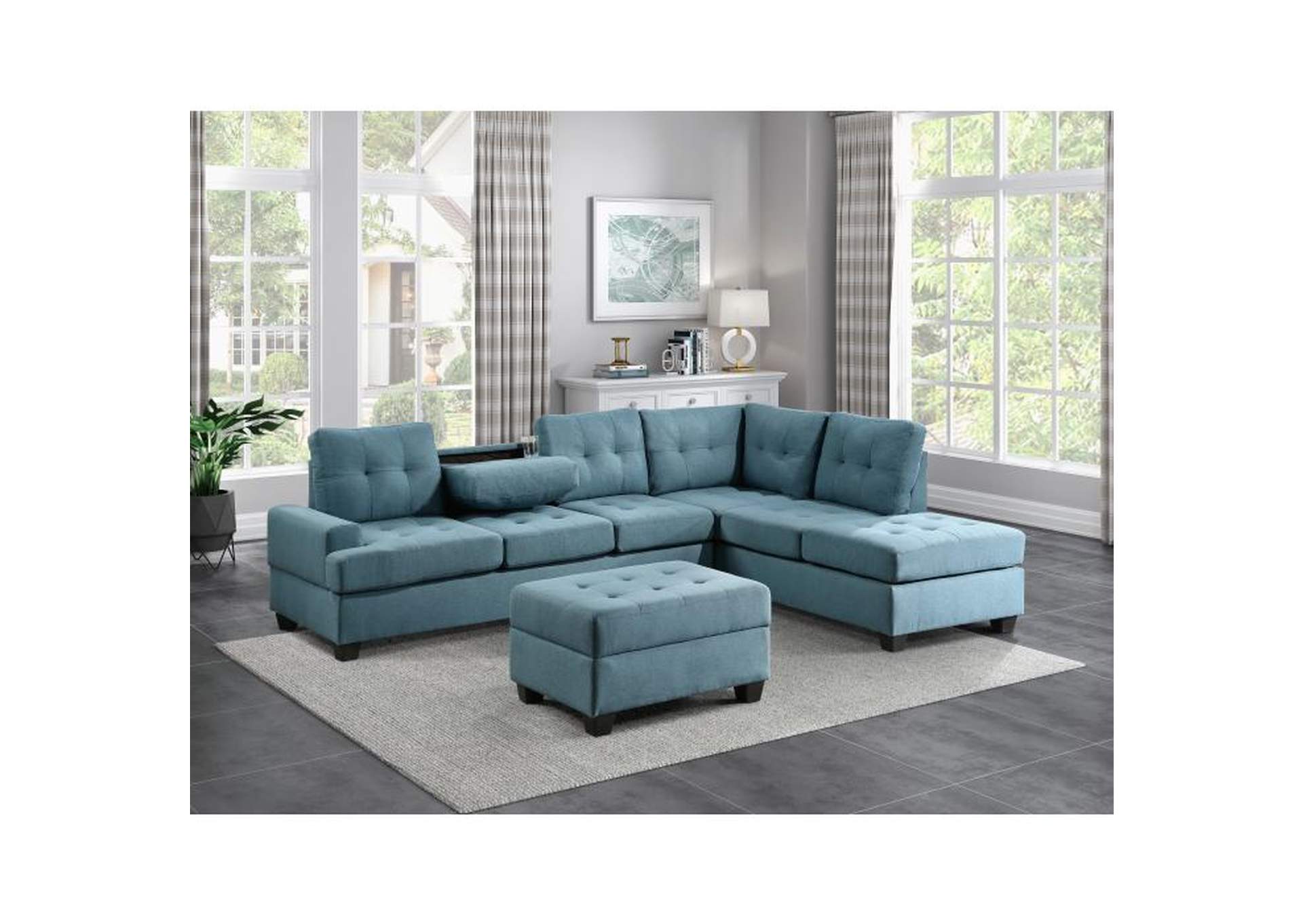 Dunstan Storage Ottoman,Homelegance