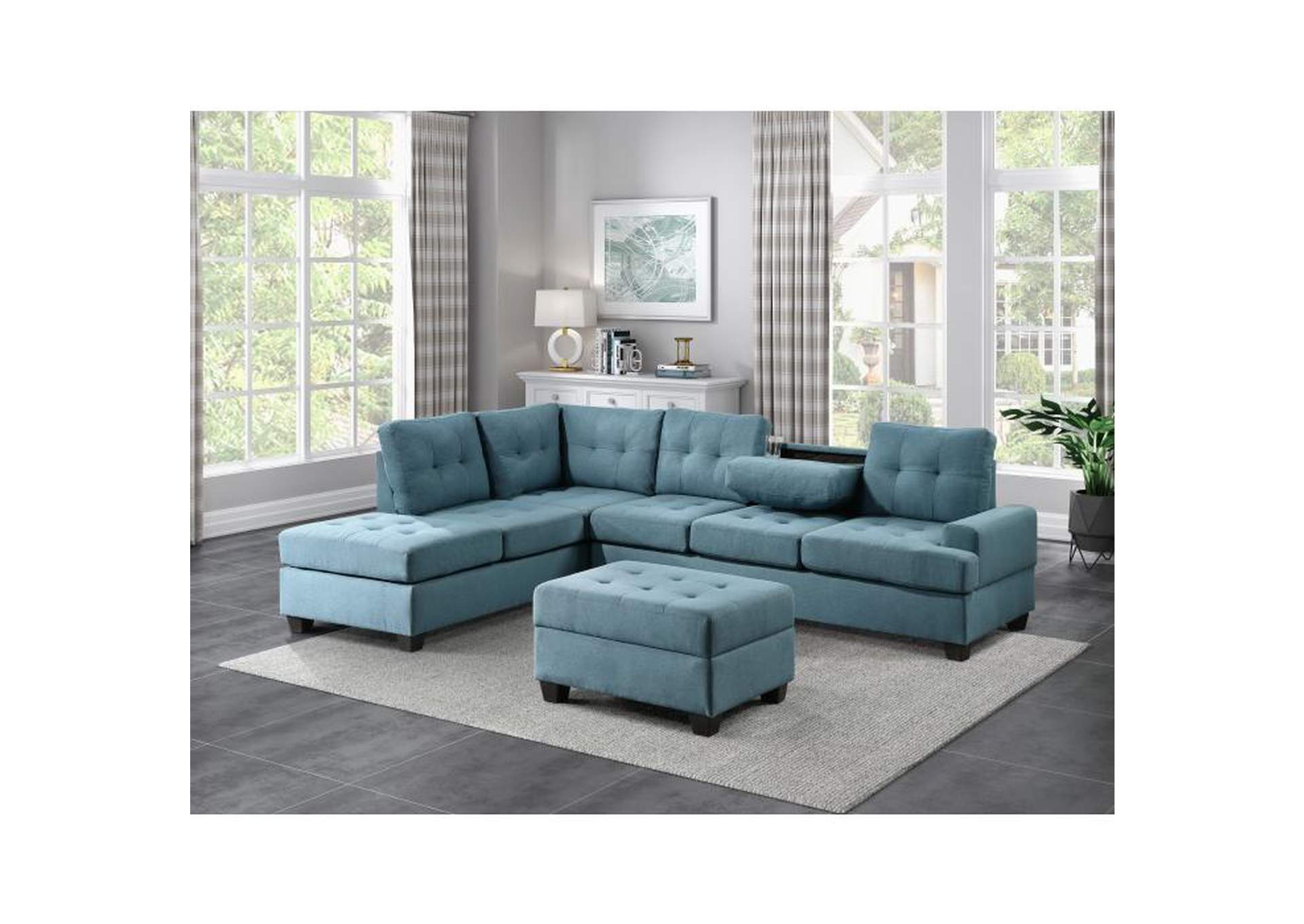 Dunstan Storage Ottoman,Homelegance