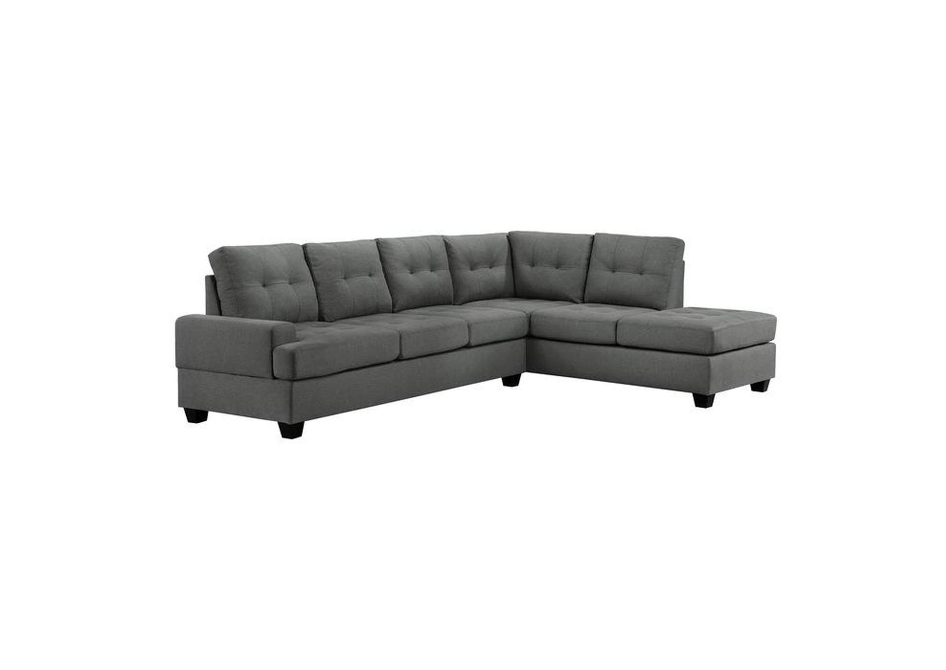 Dunstan 2-Piece Reversible Sectional With Drop-Down Cup Holders,Homelegance