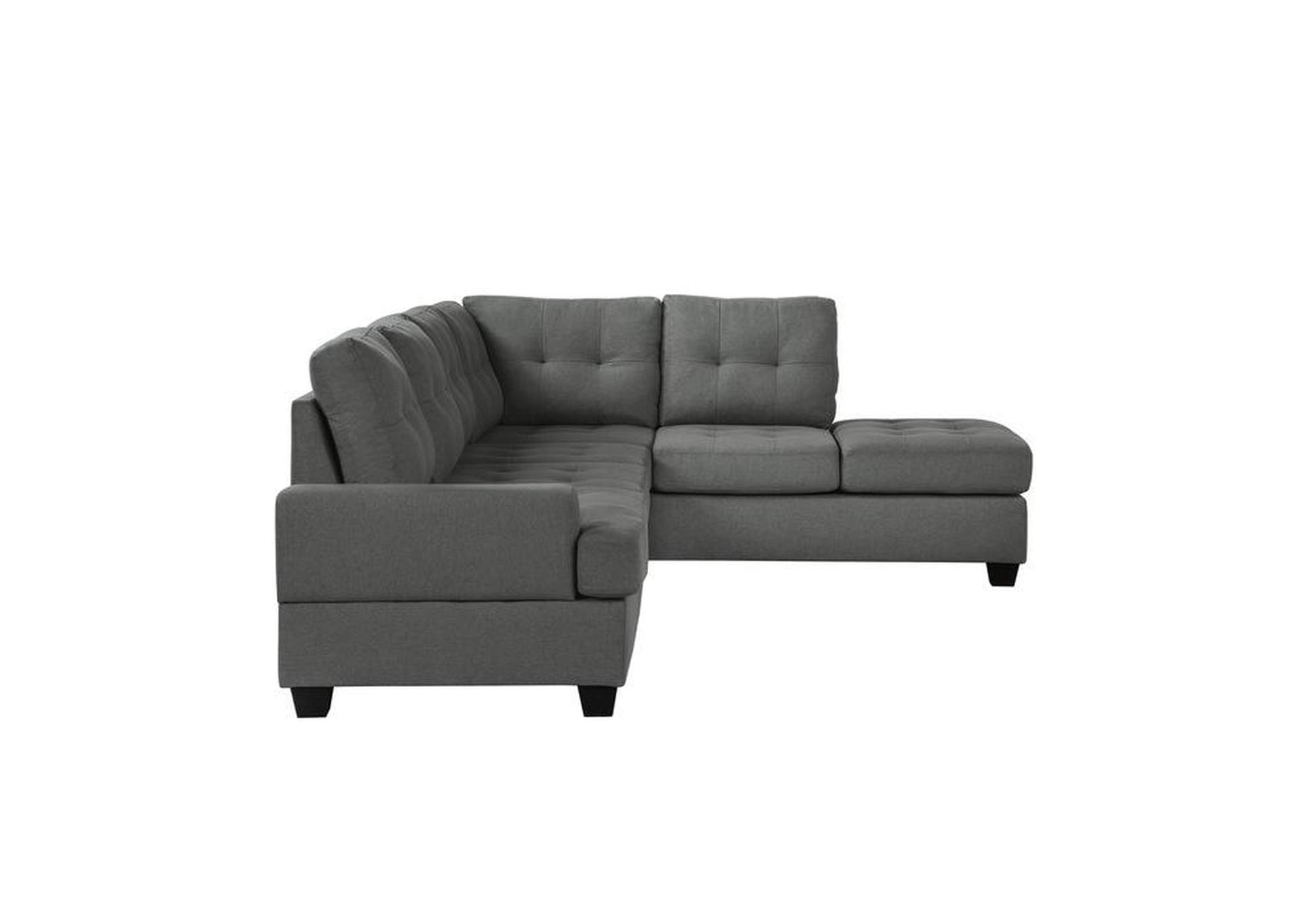 Dunstan 2-Piece Reversible Sectional With Drop-Down Cup Holders,Homelegance