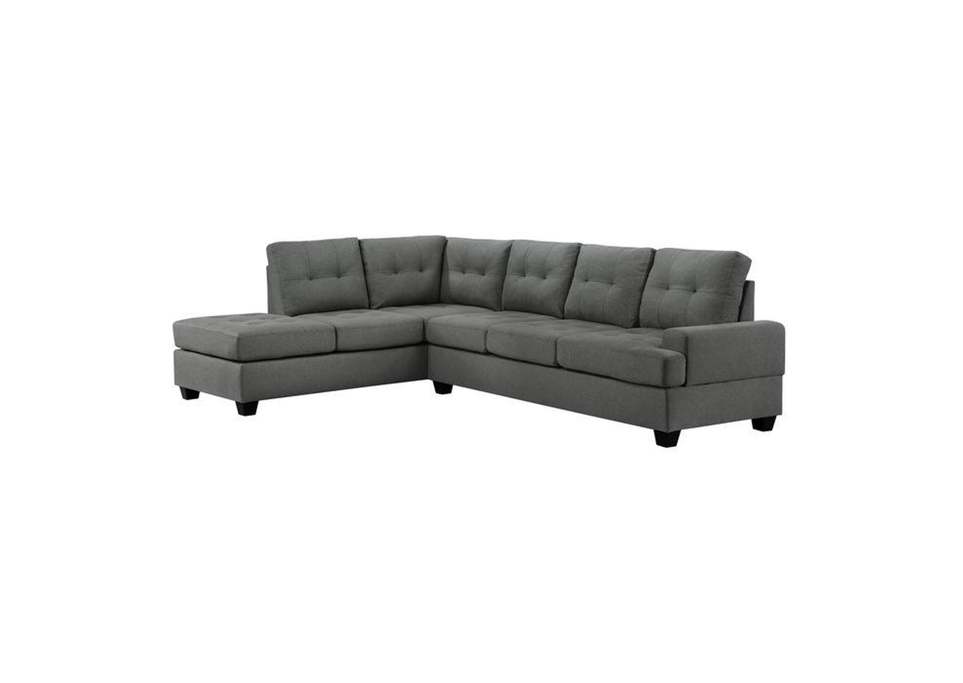 Dunstan 2-Piece Reversible Sectional With Drop-Down Cup Holders,Homelegance