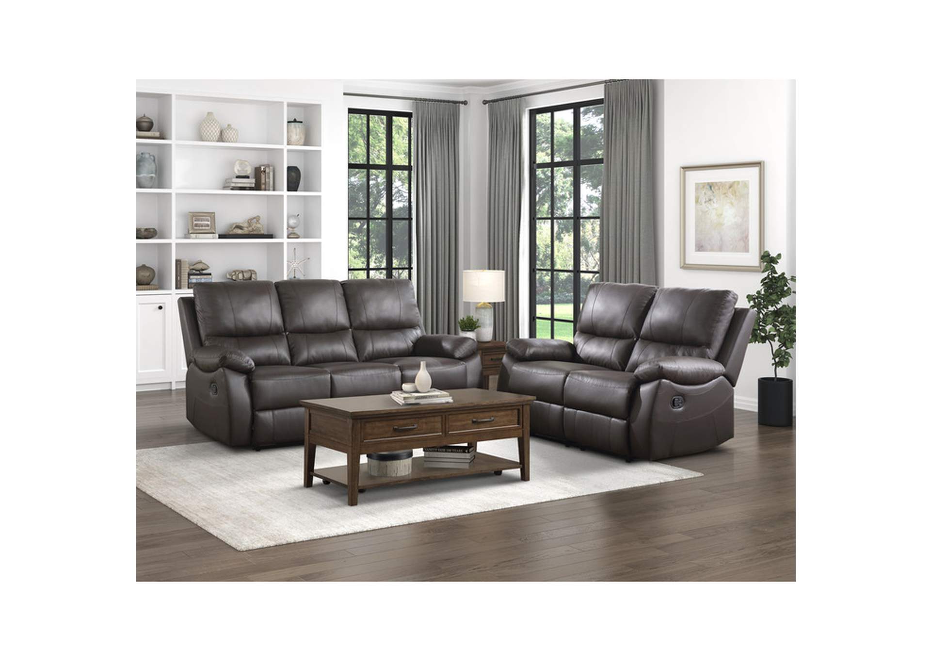Dawson Double Reclining Love Seat,Homelegance