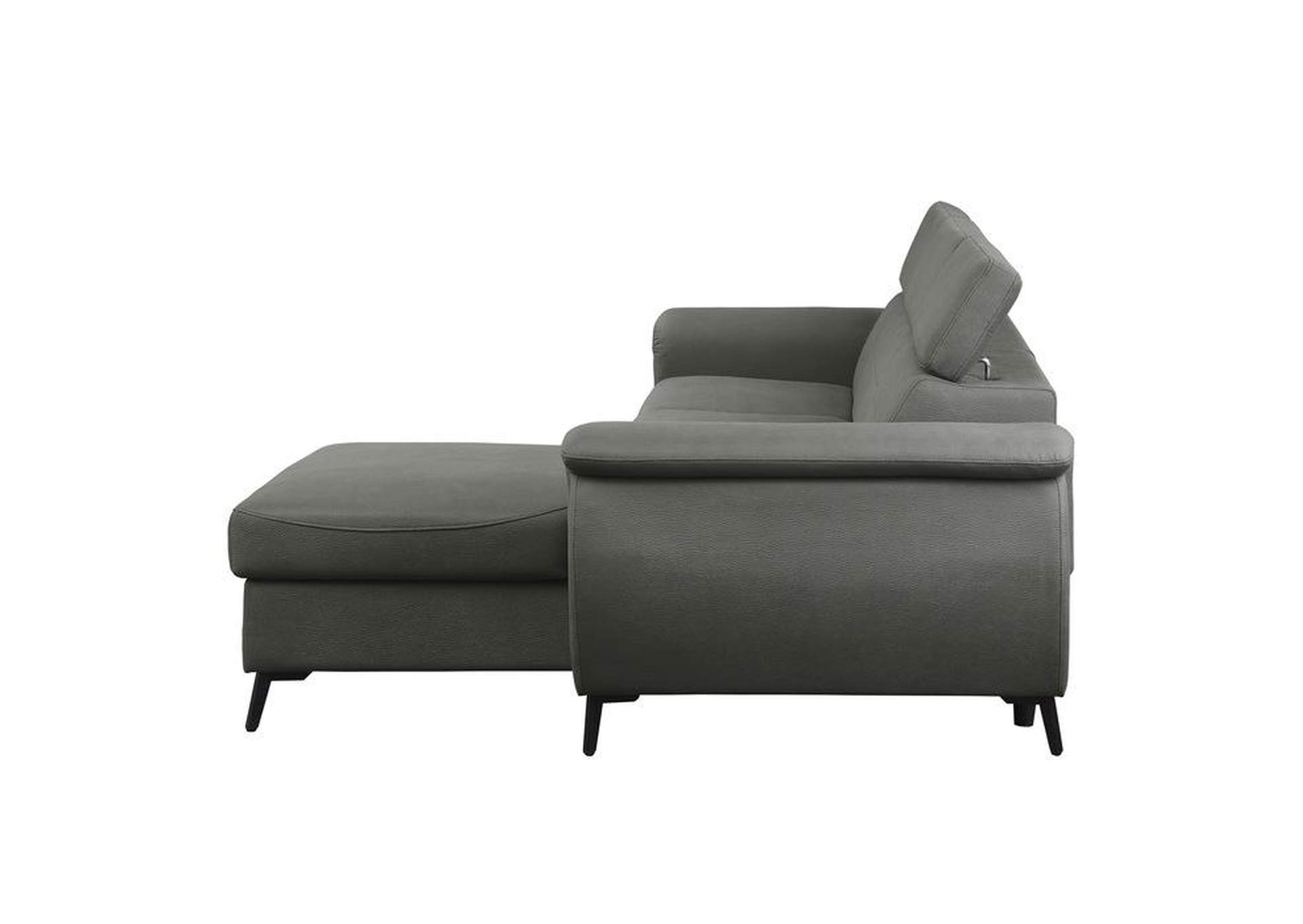 Cadence 2-Piece Reversible Sectional With Pull-Out Bed And Hidden Storage,Homelegance
