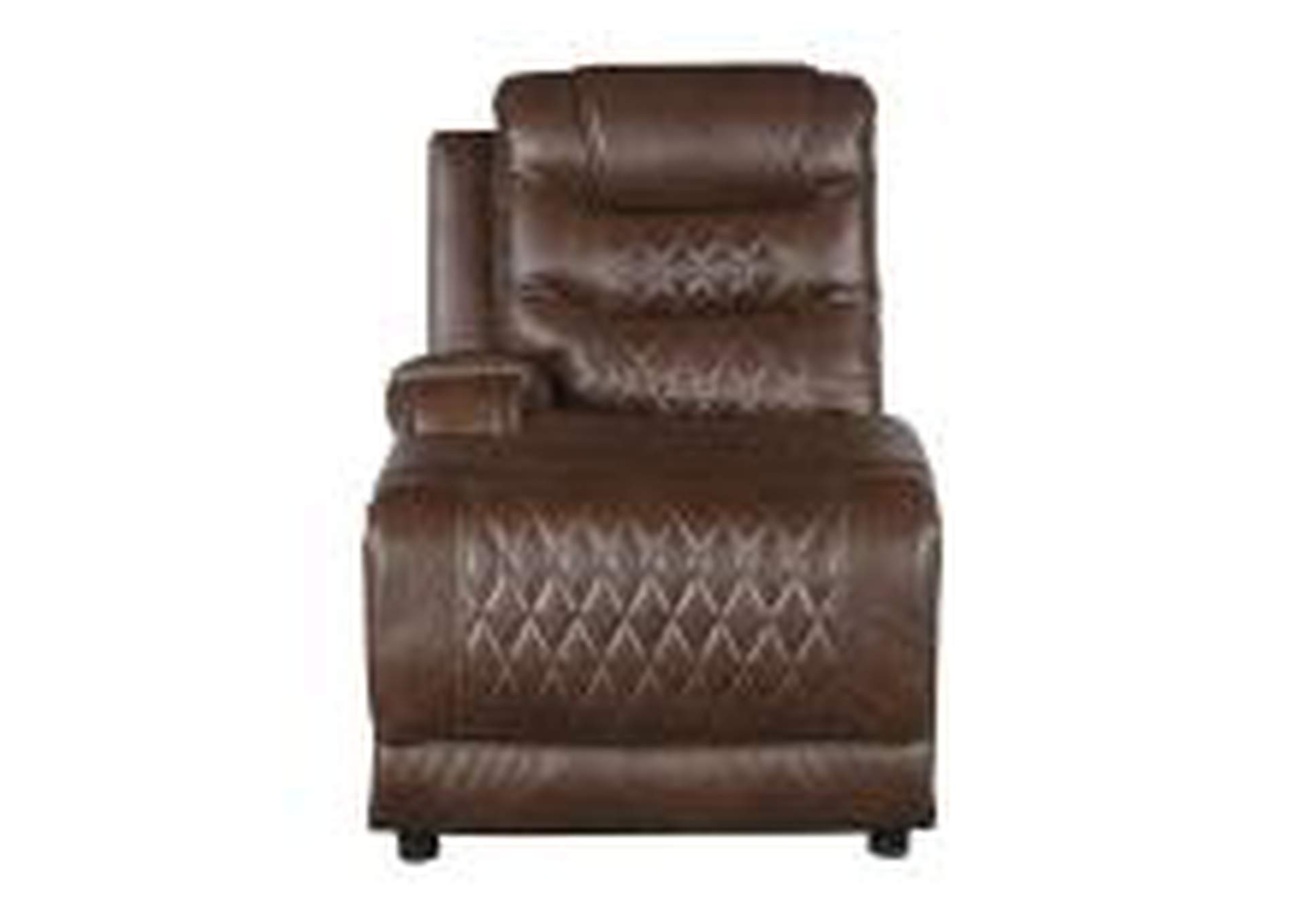 Putnam Power Left Side Reclining Chaise With Usb Port,Homelegance