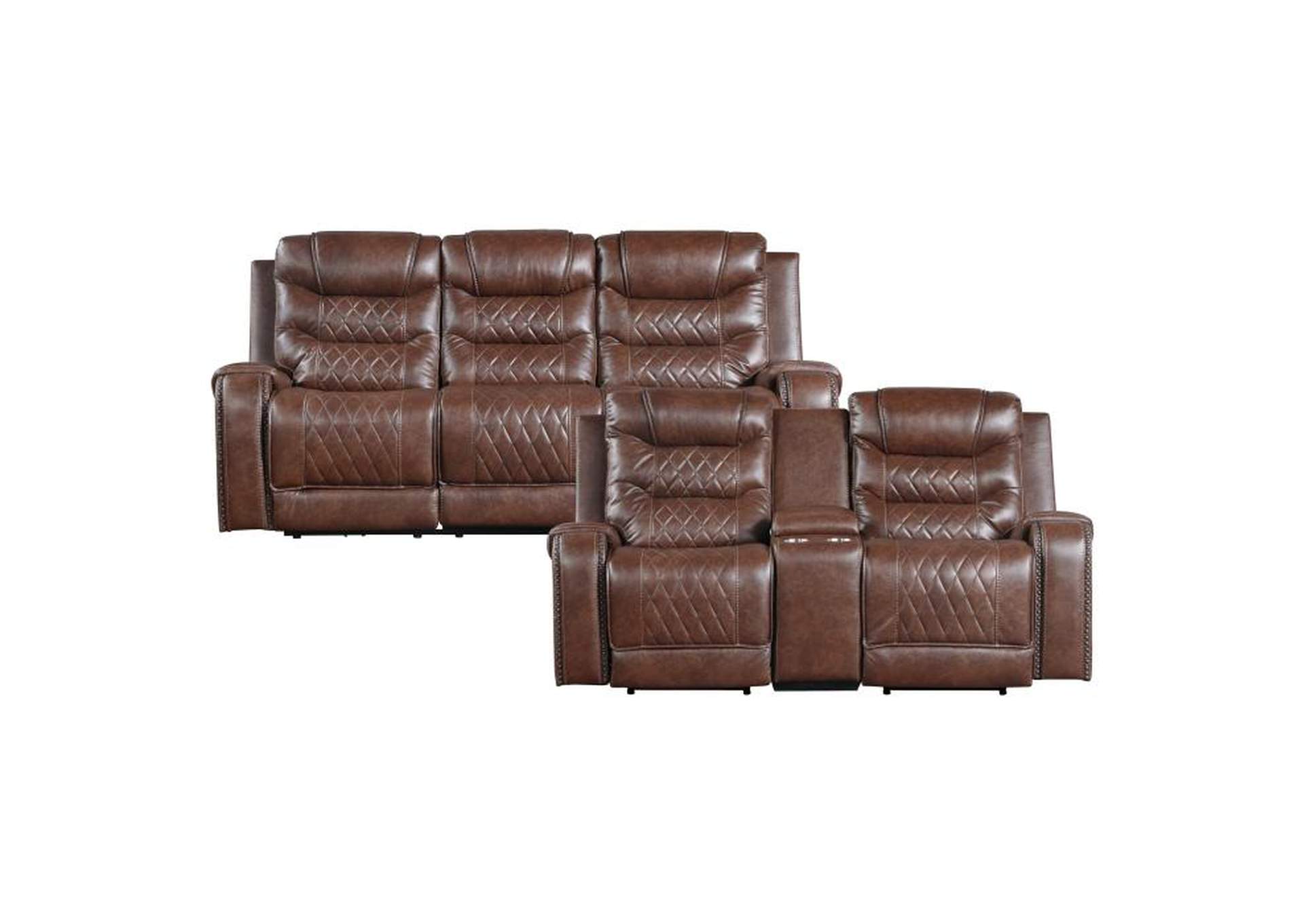 Putnam 2 Piece Power Sofa Set,Homelegance