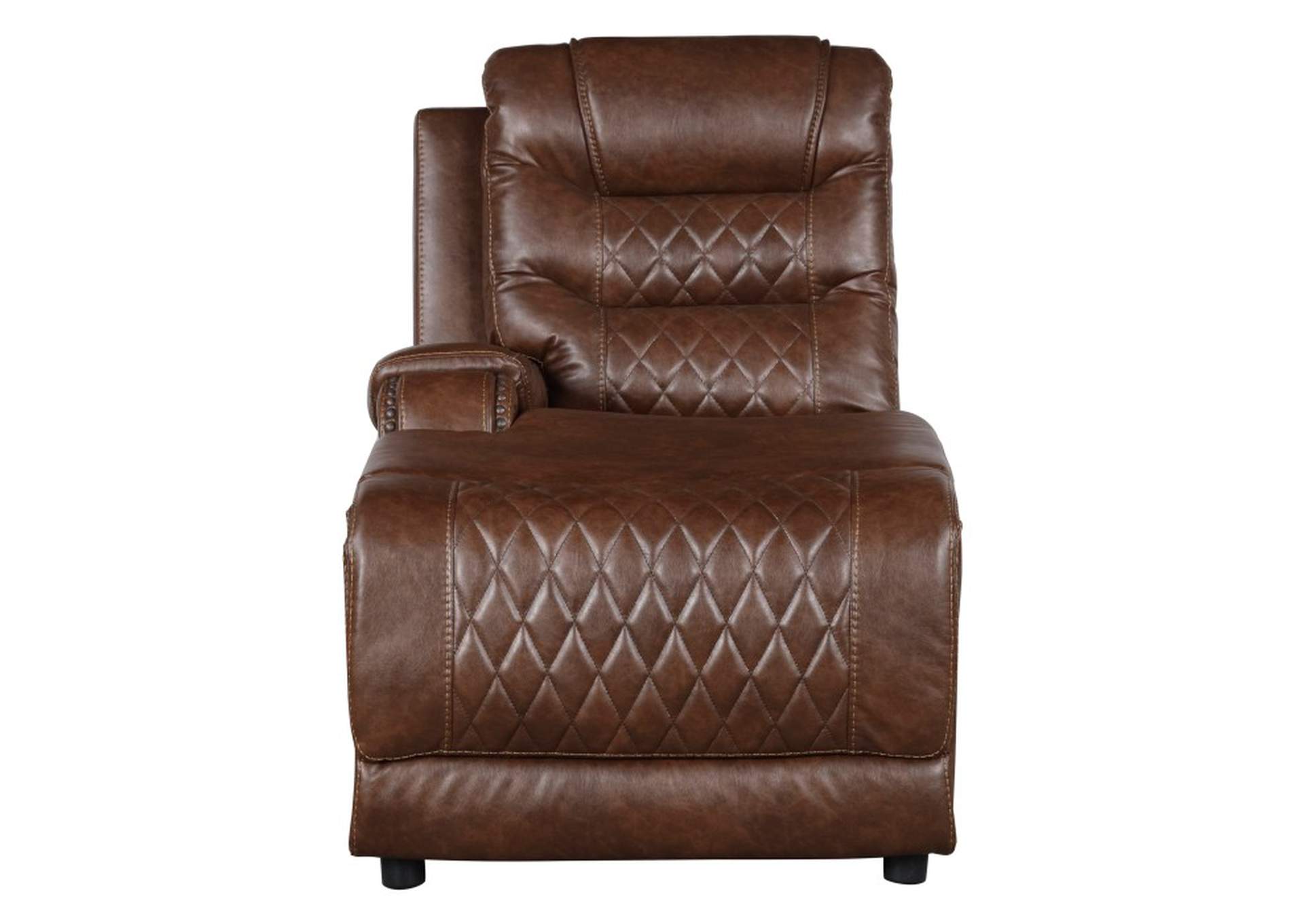 Putnam Power Left Side Reclining Chaise With Usb Port,Homelegance
