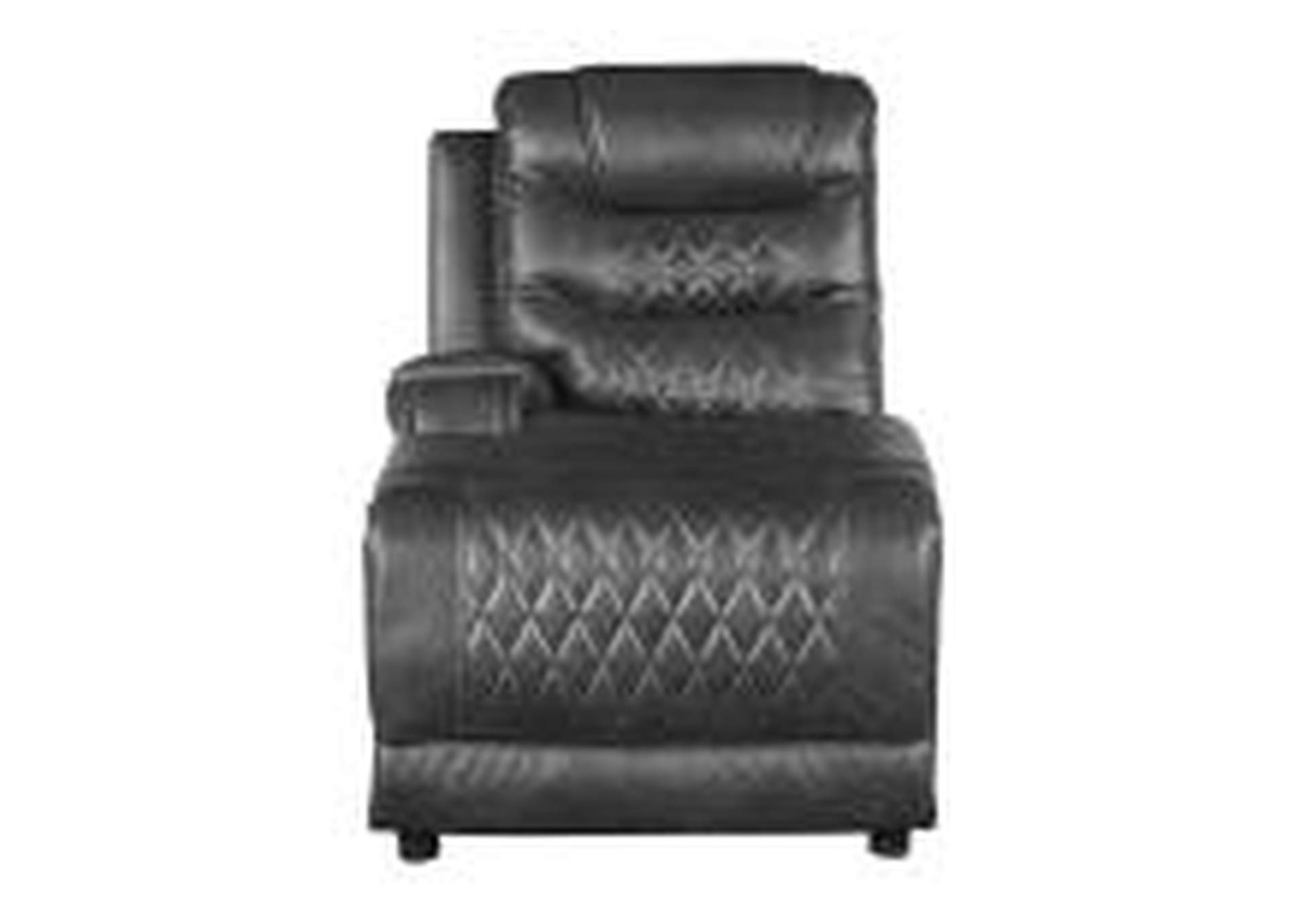 Putnam Power Left Side Reclining Chaise With Usb Port,Homelegance