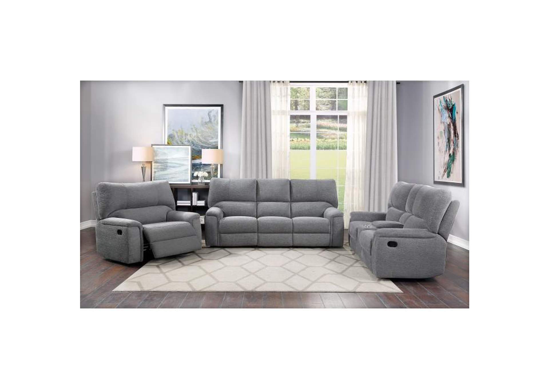Dickinson Double Reclining Love Seat With Center Console,Homelegance
