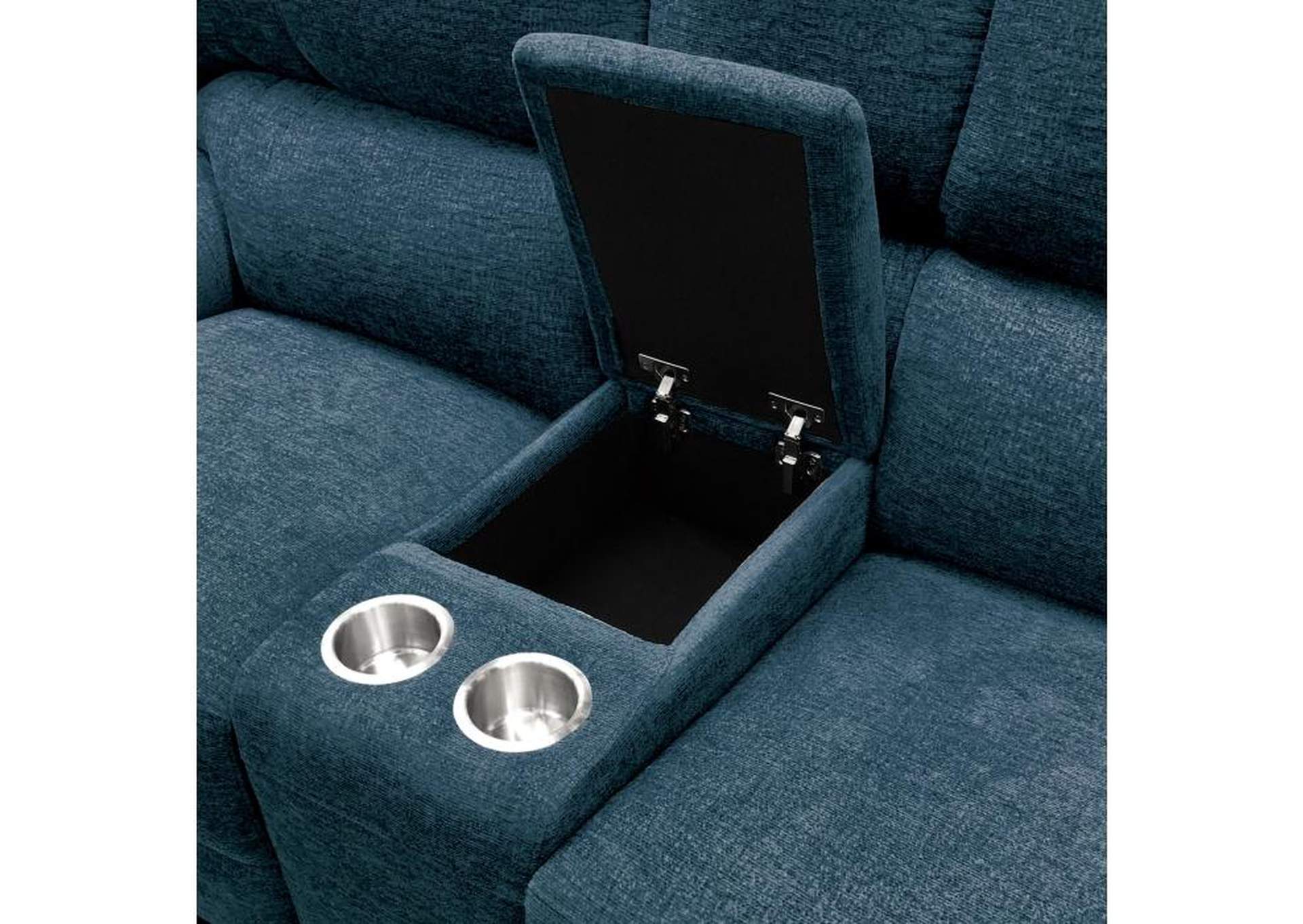 Dickinson Power Double Reclining Love Seat With Center Console And Power Headrests,Homelegance