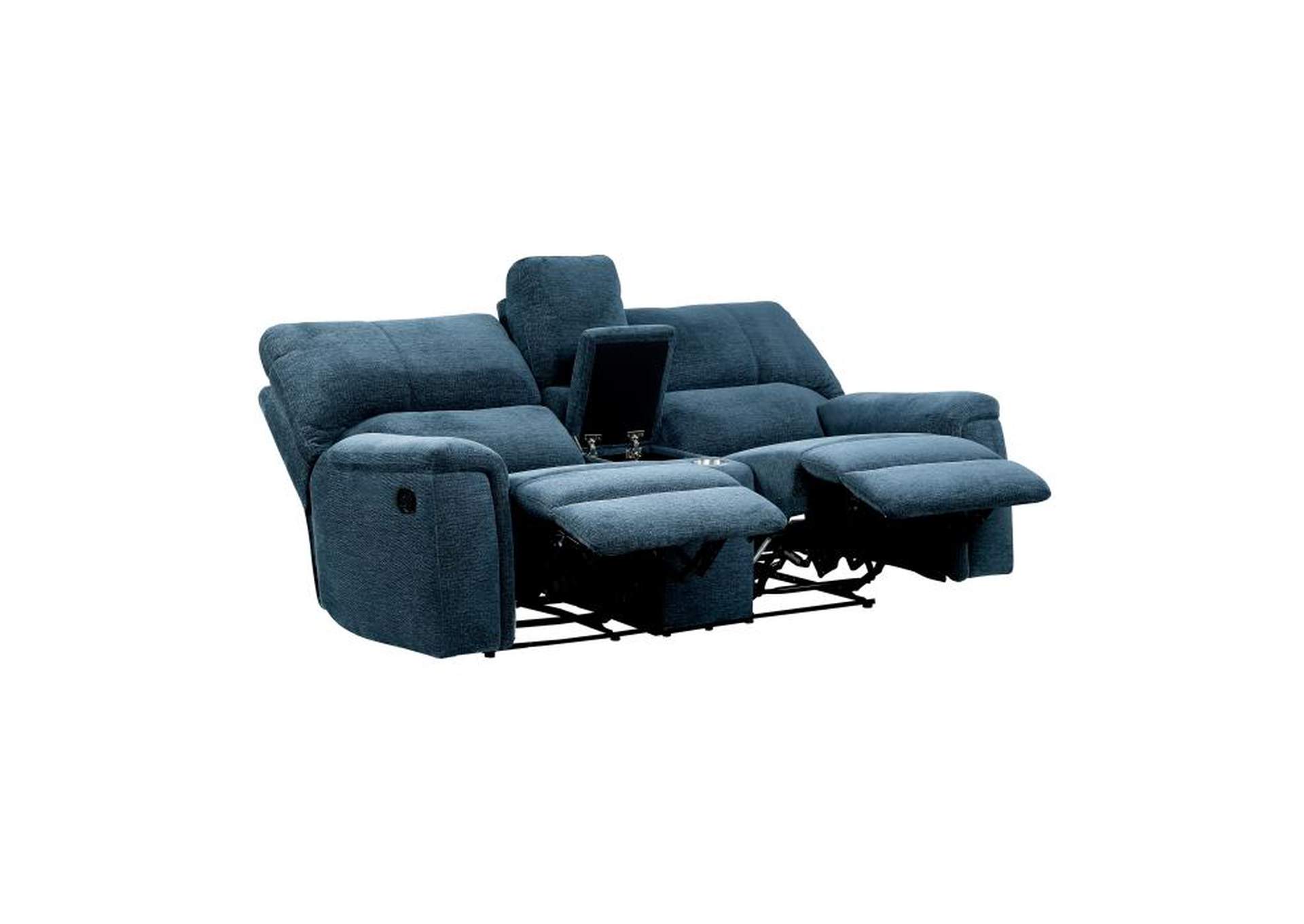 Dickinson Double Reclining Love Seat With Center Console,Homelegance