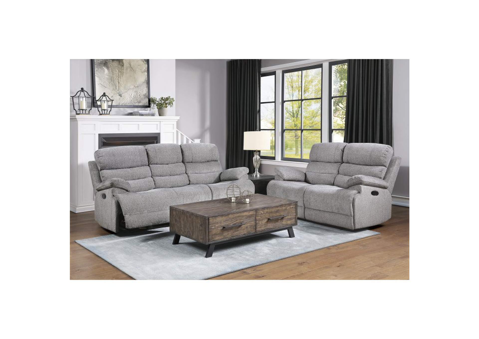 Sherbrook Double Reclining Love Seat,Homelegance