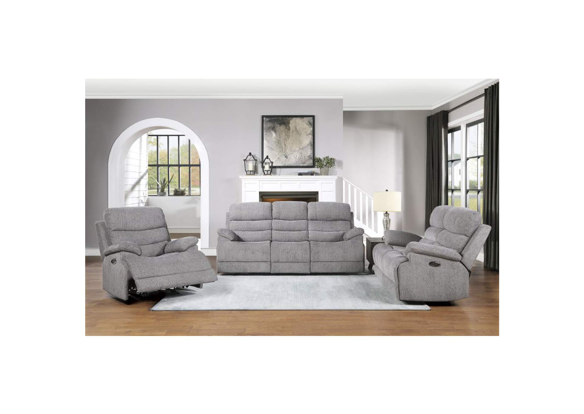 Sherbrook Power Reclining Chair with Power Headrest and USB Port,Homelegance