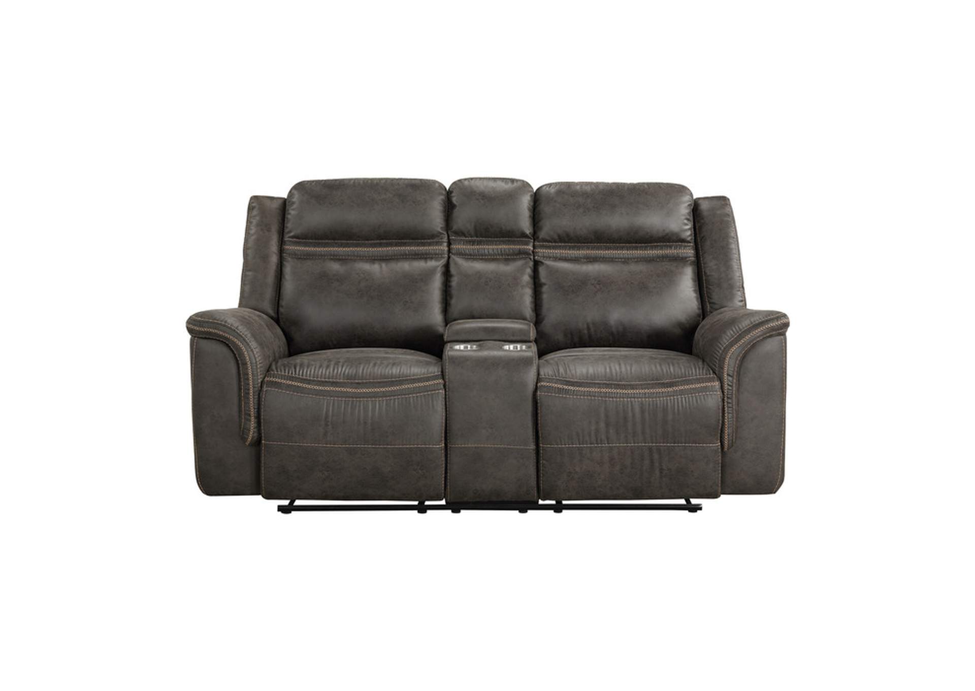 Boise Double Reclining Love Seat with Center Console,Homelegance